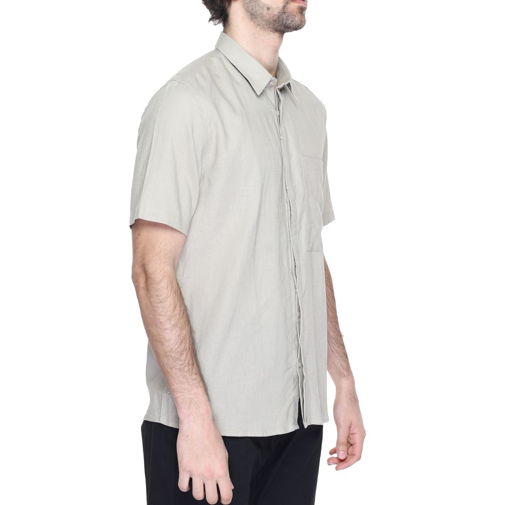 Beige Linen Shortsleeve