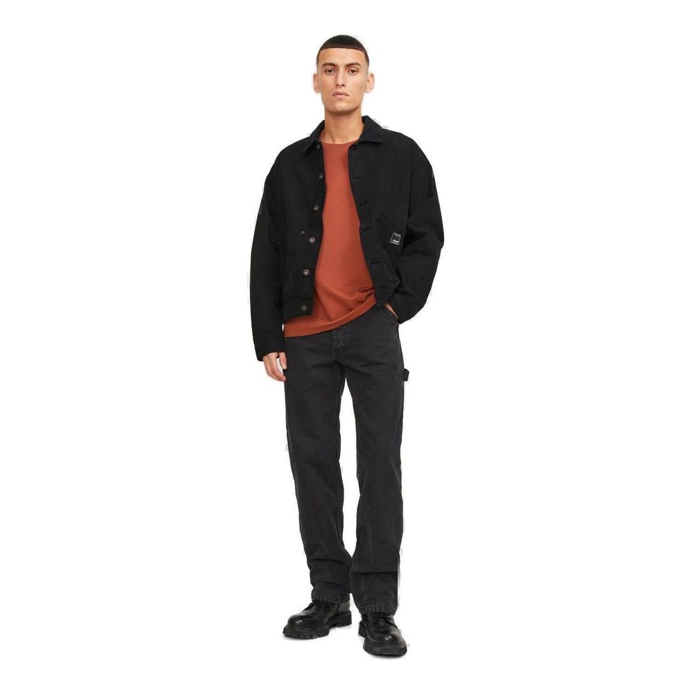 Black Cotton Relaxed Fit Jean