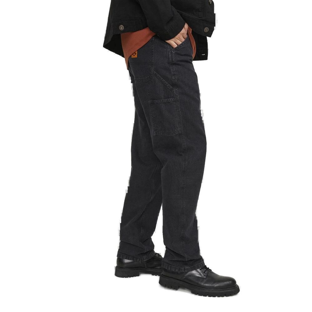Black Cotton Relaxed Fit Jean