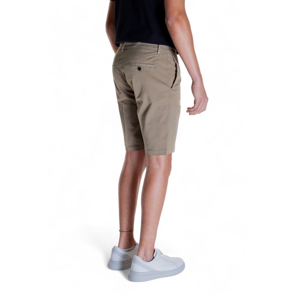 Beige Cotton Bermuda