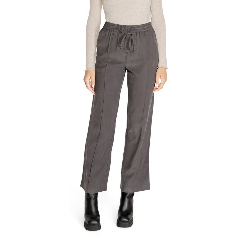 Gray Viscose Pant