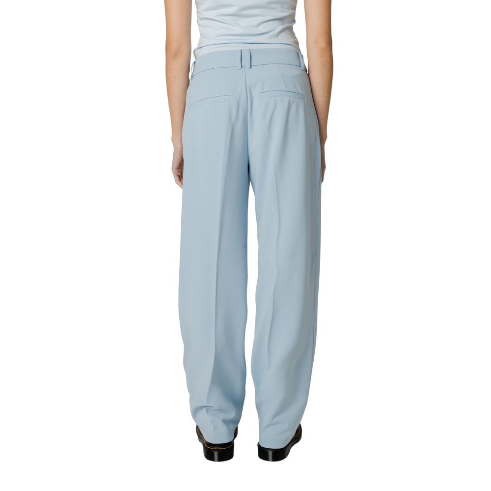 Blue Polyester Pant