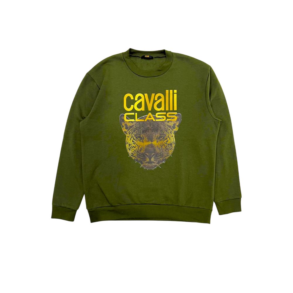 Green Polyester Men's Hoodie