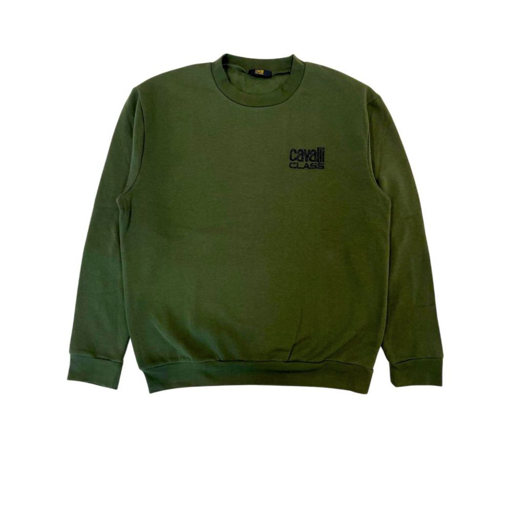 Green Polyester Men Hoodie
