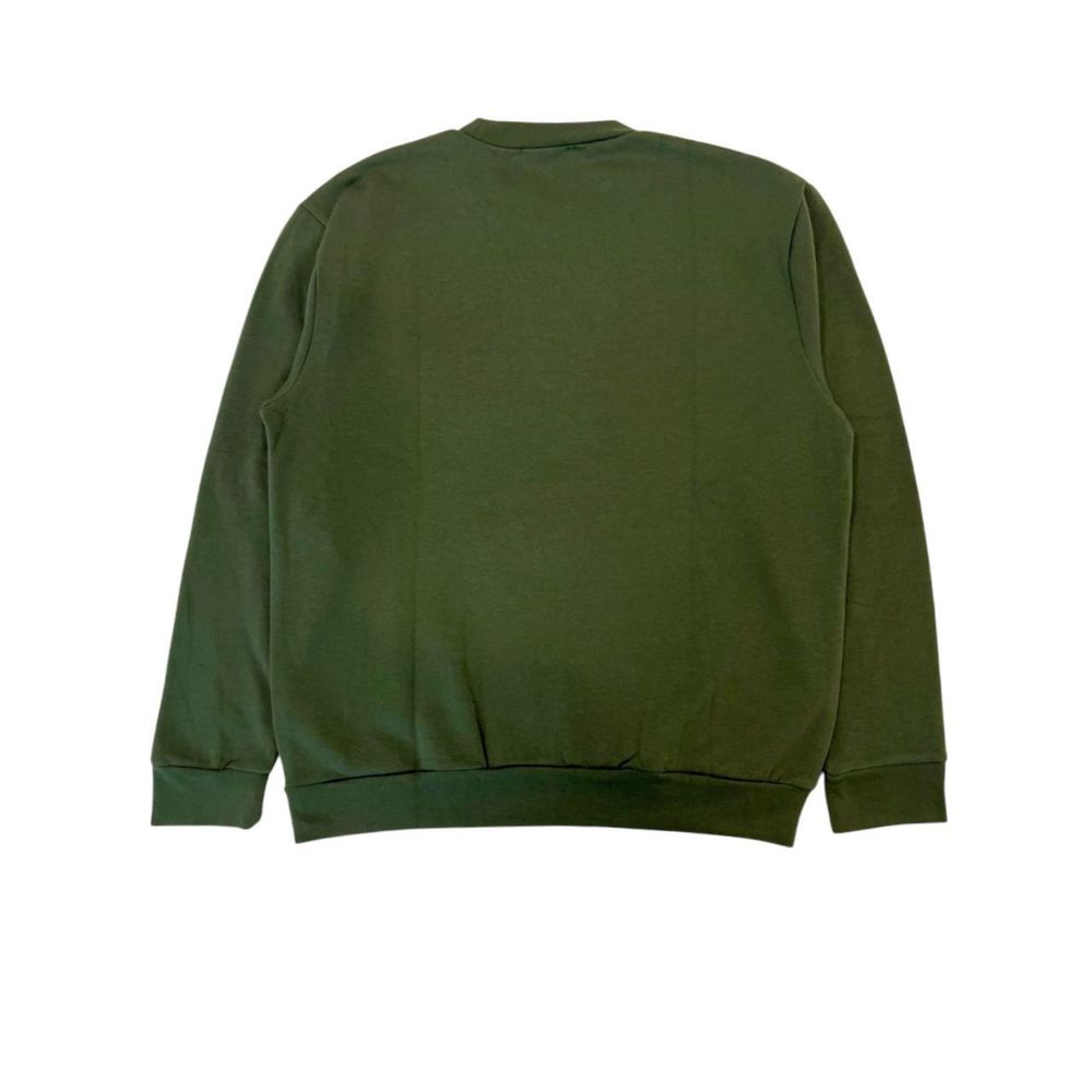 Green Polyester Men Hoodie