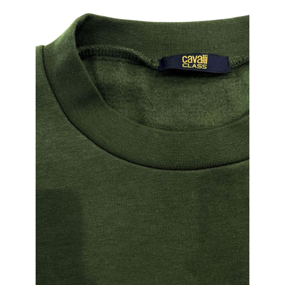 Green Polyester Men Hoodie