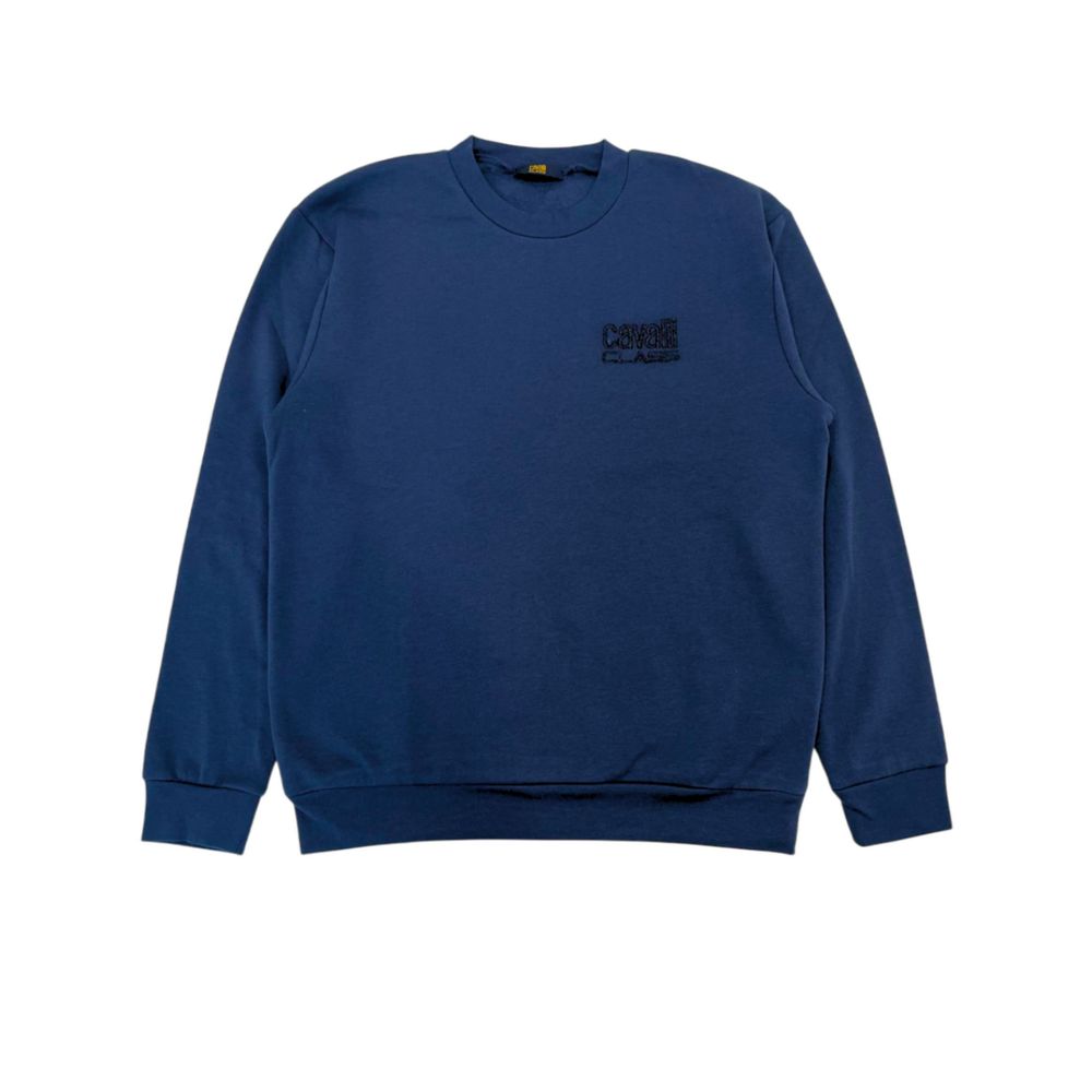 Blue Polyester Men Sweater