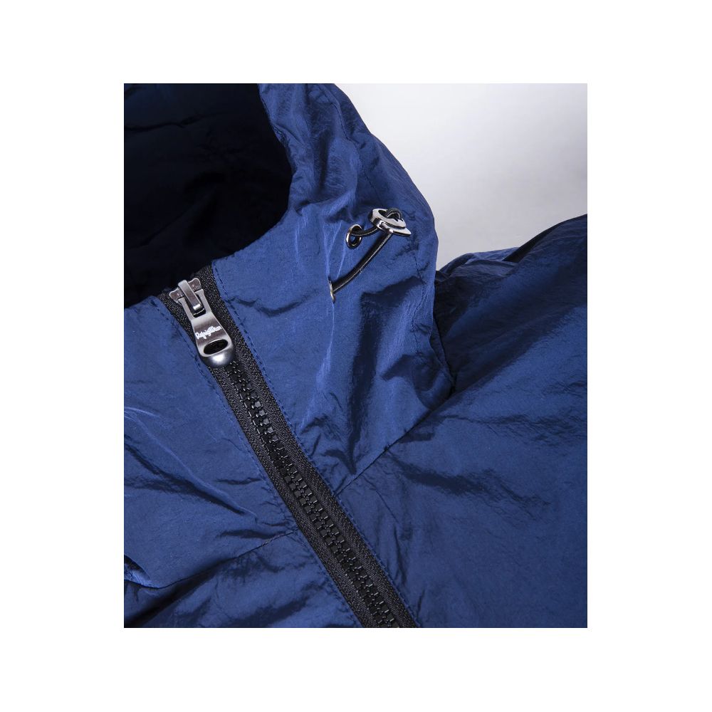 Blue Polyamide Men Jacket