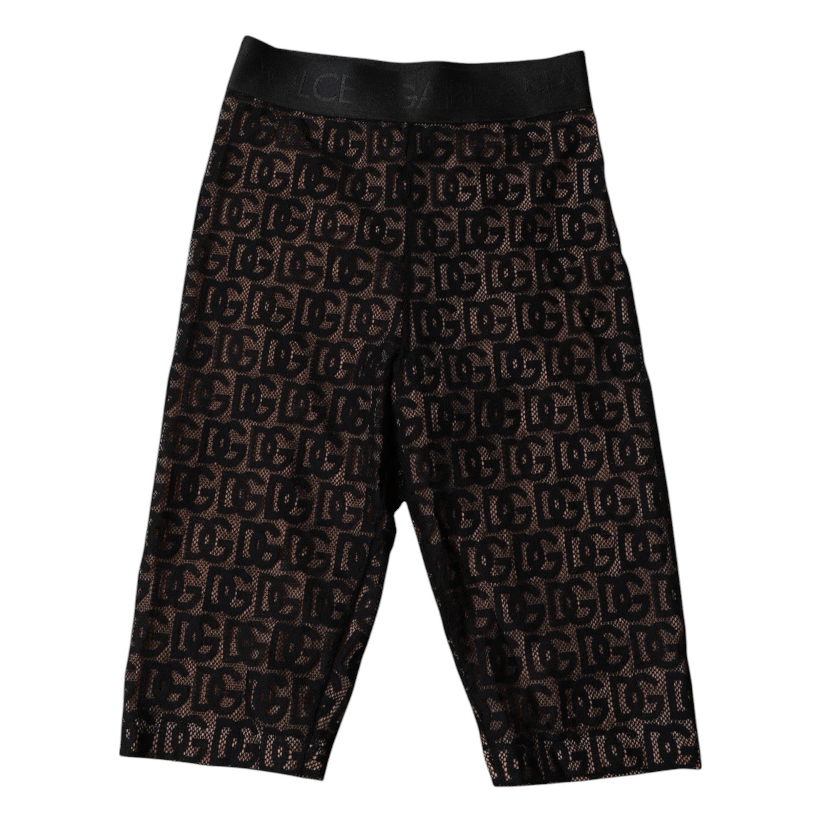 Black Logo Monogram Cropped Tights Underwear