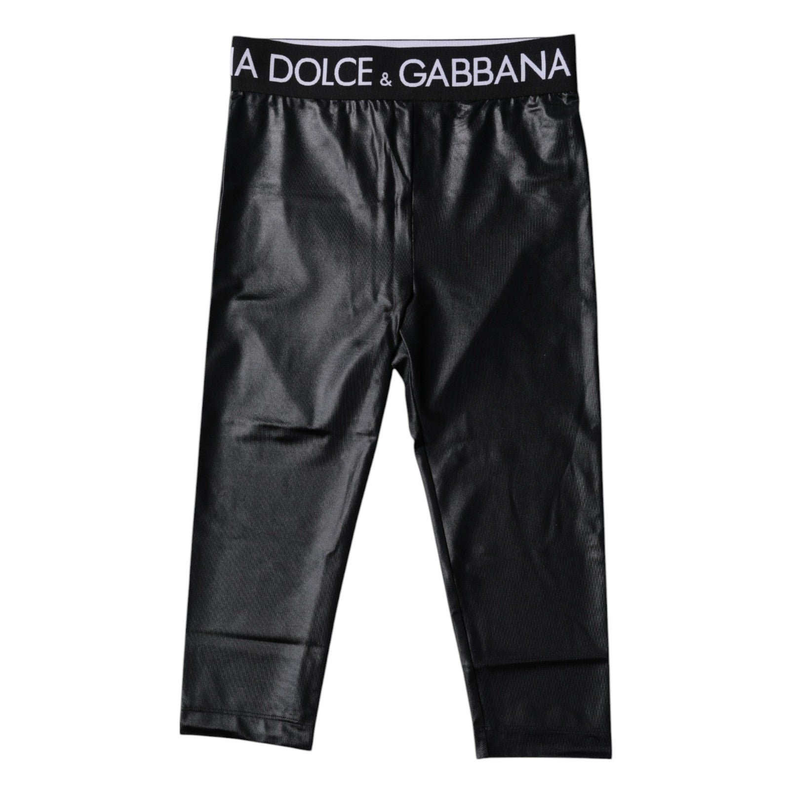 Black Logo Nylon Cropped Tights Pants Underwear