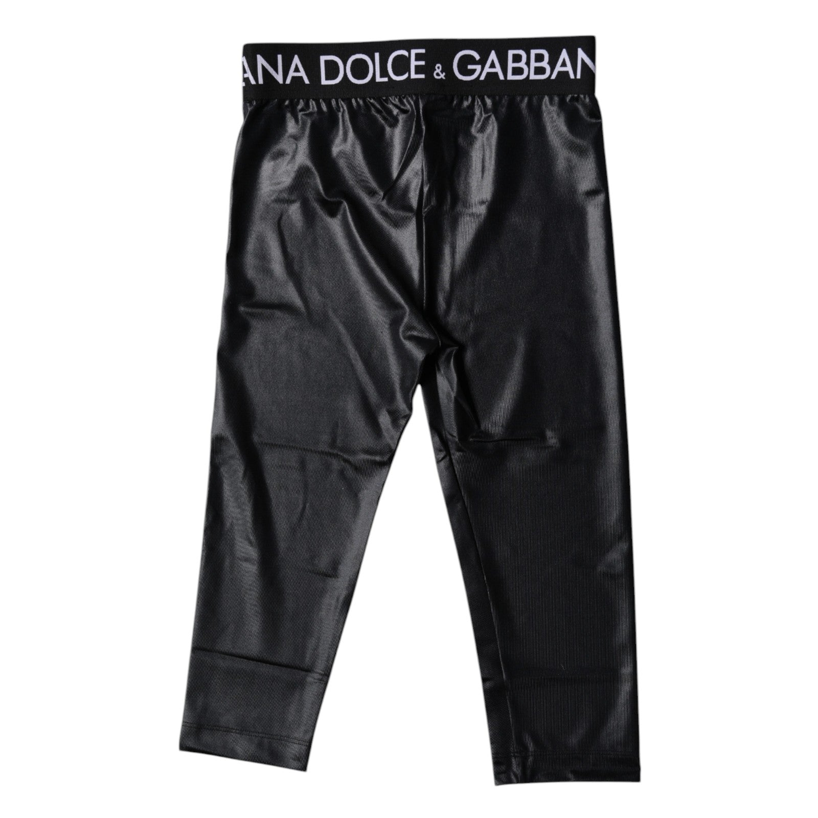 Black Logo Nylon Cropped Tights Pants Underwear