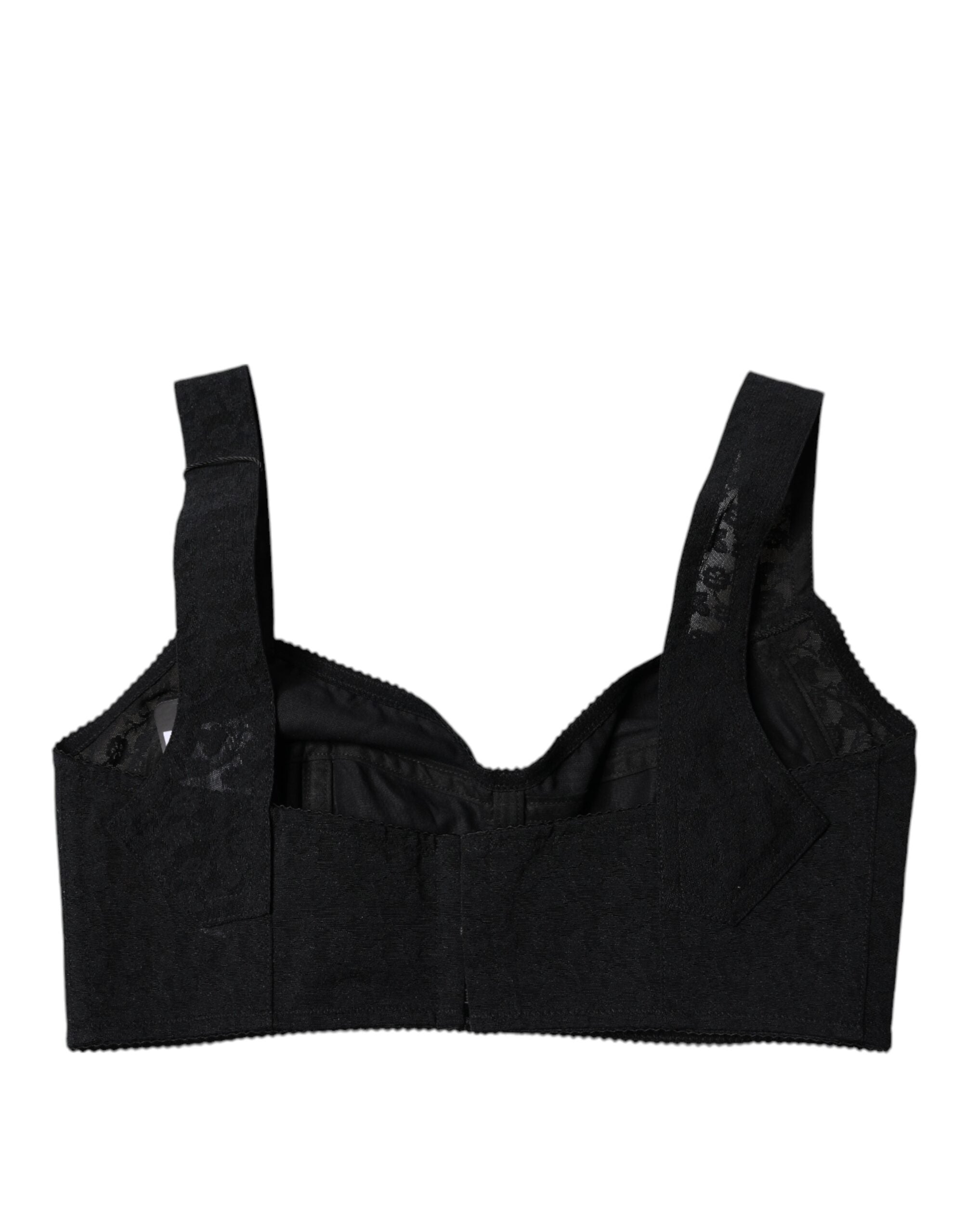 Black Nylon Balconcino Brassiere Underwear