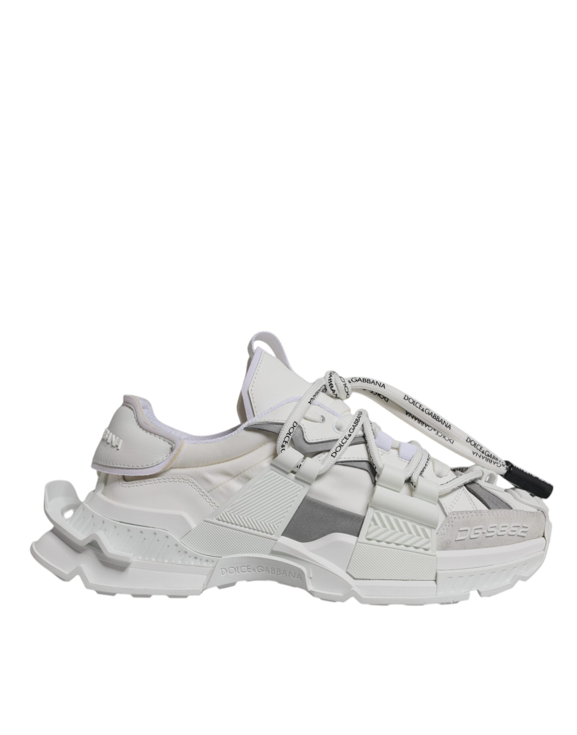 White Nylon Low Top Space Men Sneakers Shoes
