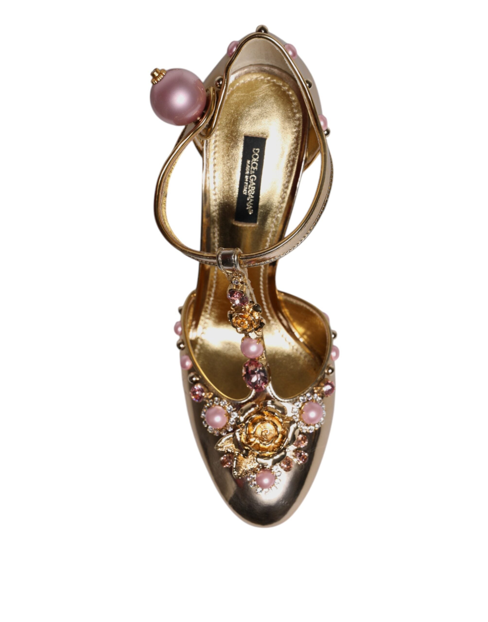Gold Embellished Vally Heels Sandals Shoes