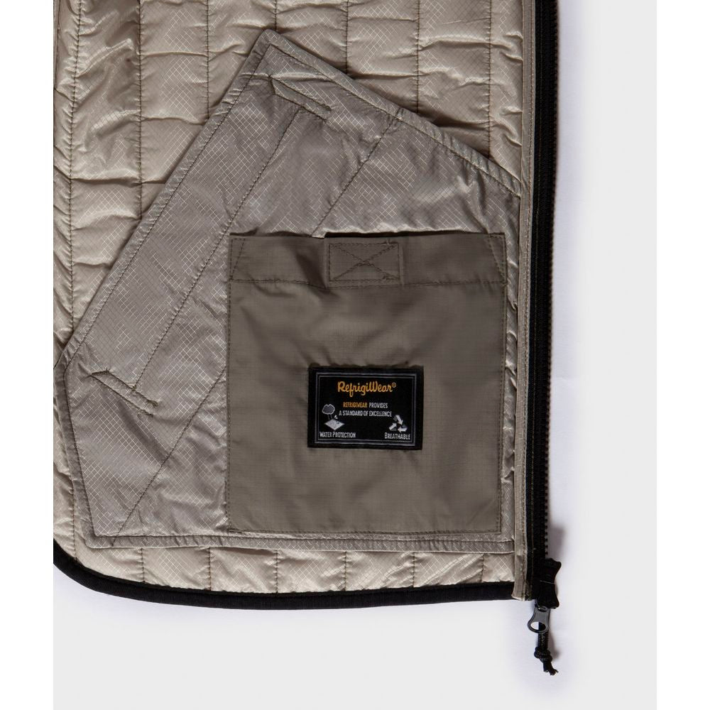Gray Polyester Men Vest
