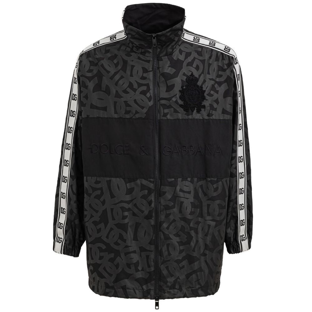 Black Polyester Jackets & Coat