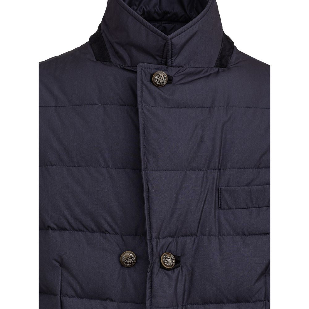 Blue Polyester Jackets & Coat