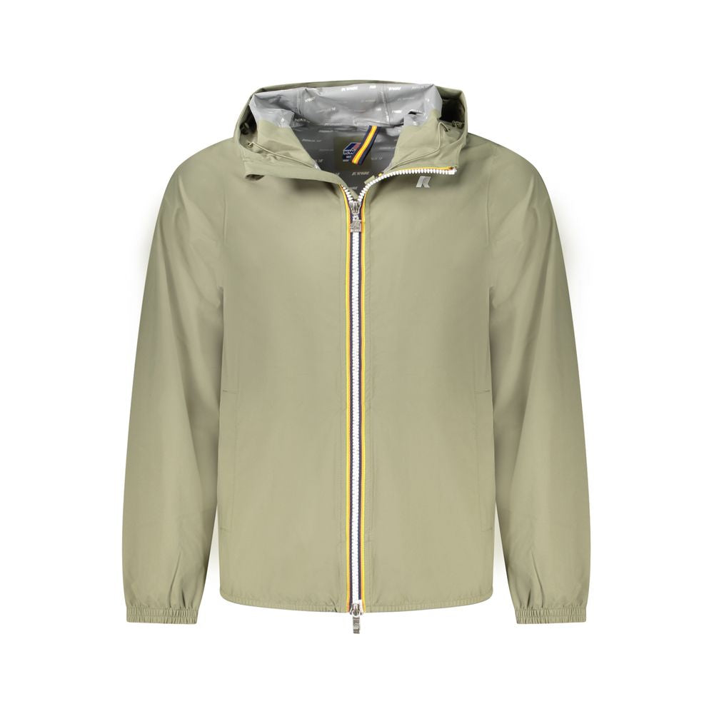 Green Polyester Men Jacket