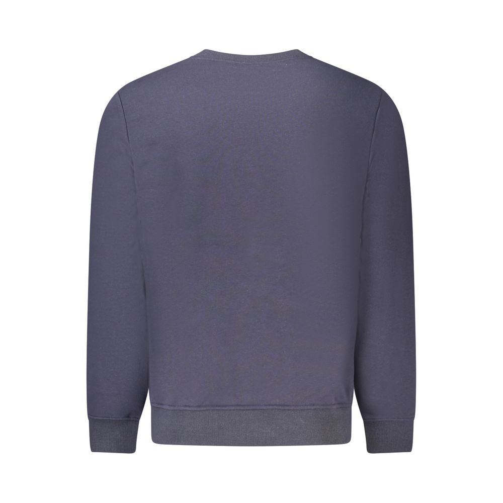 Blue Cotton Men Sweater