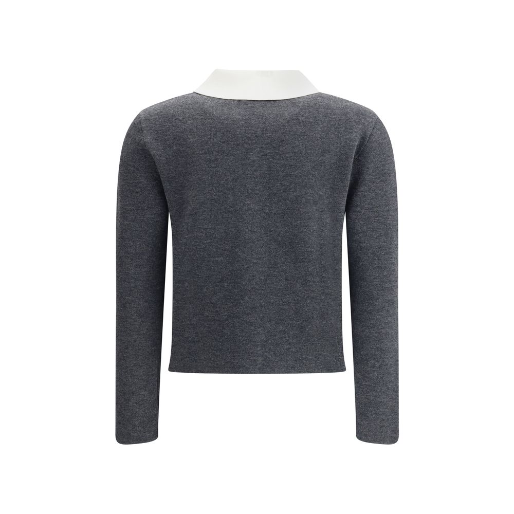 Contrast collar Cardigan