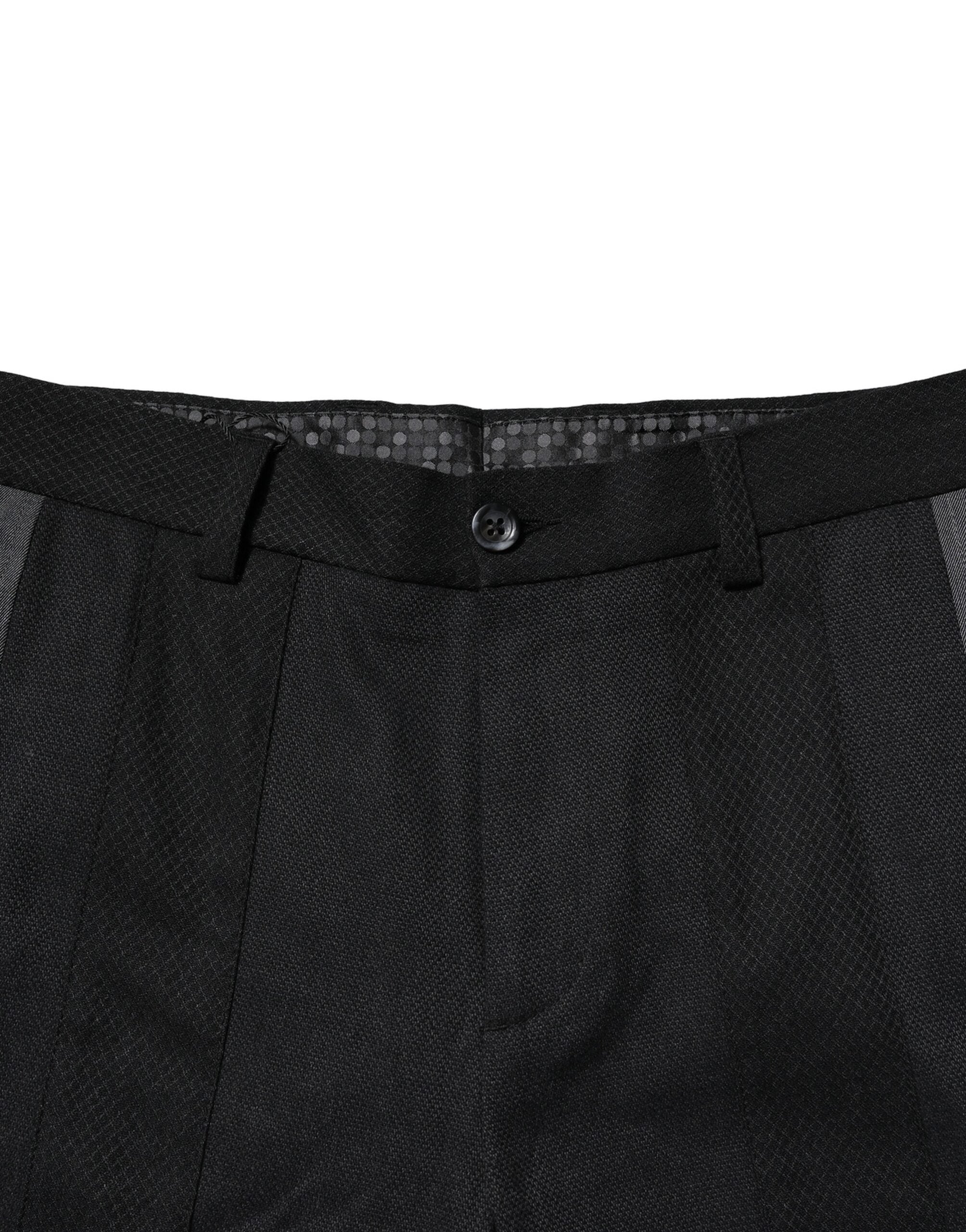 Black Gray Cotton Tapered Men Pants