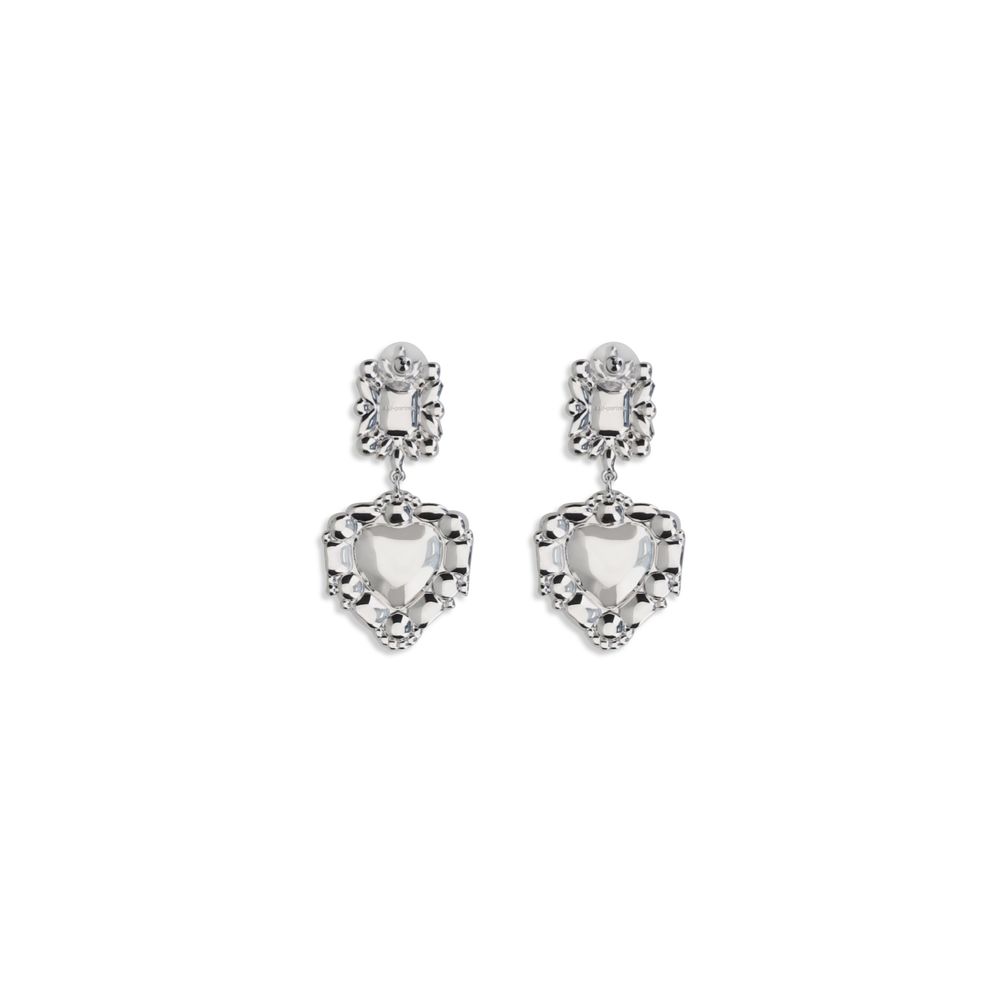 Earrings with heart-shaped pendant