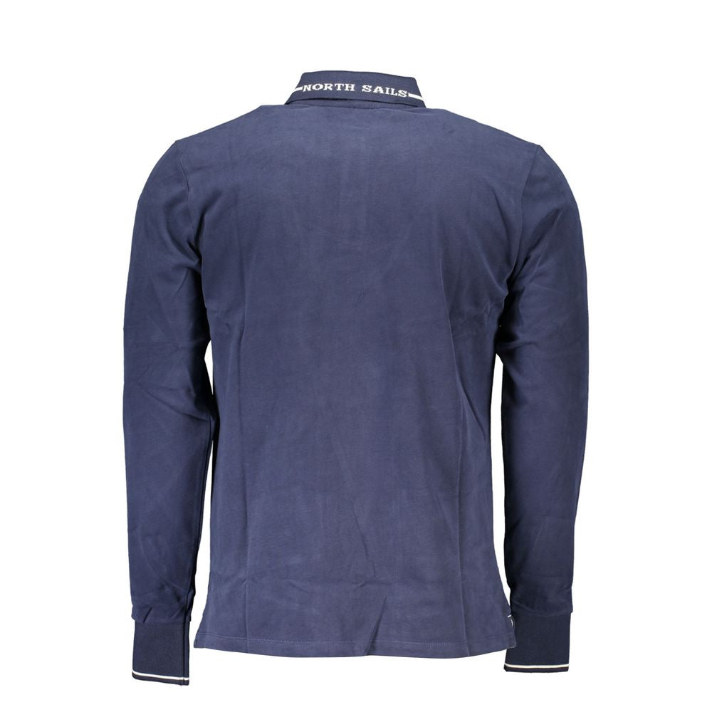 Blue Cotton Polo Shirt