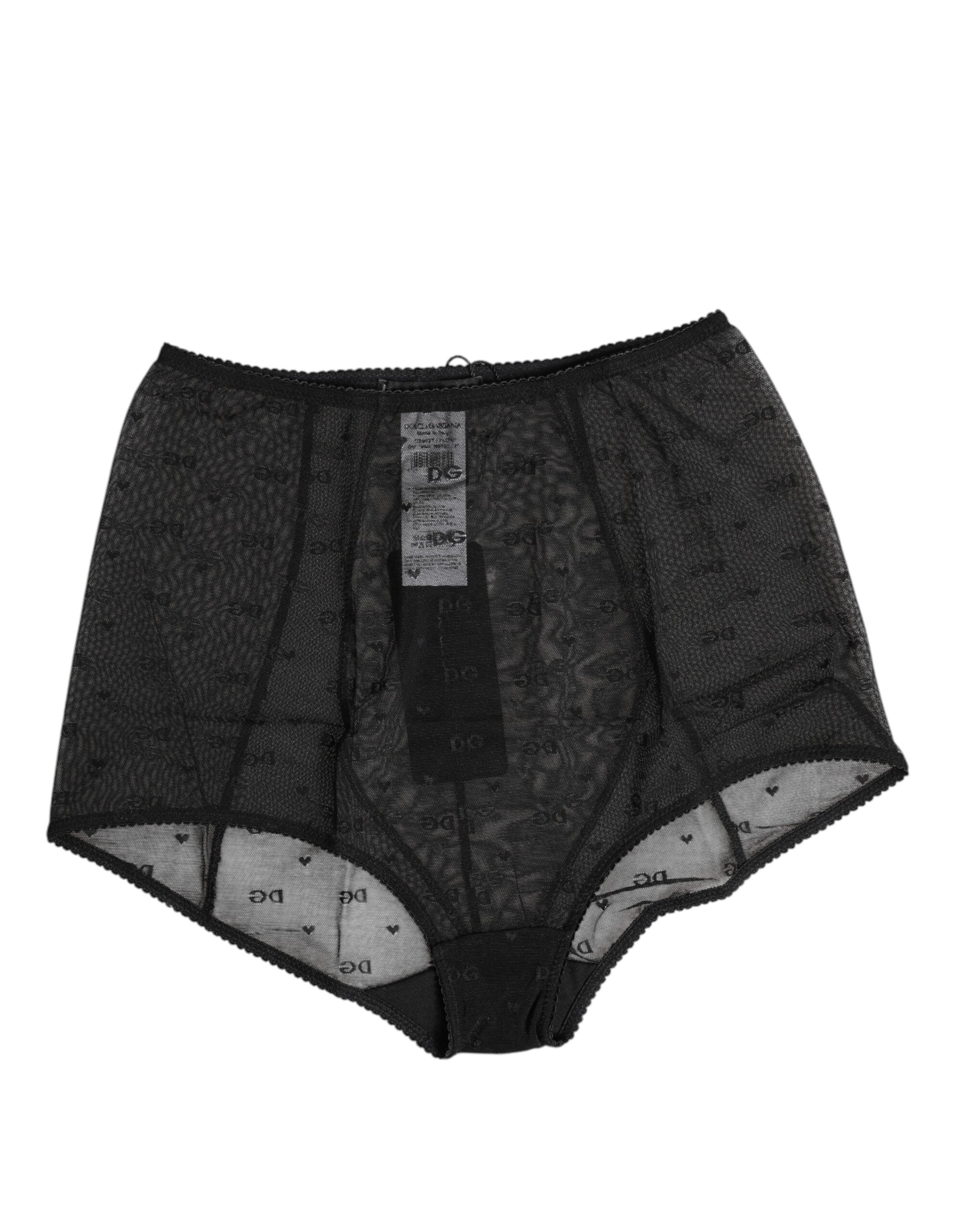 Black Logo Girdle High Waisted Panty Underwear
