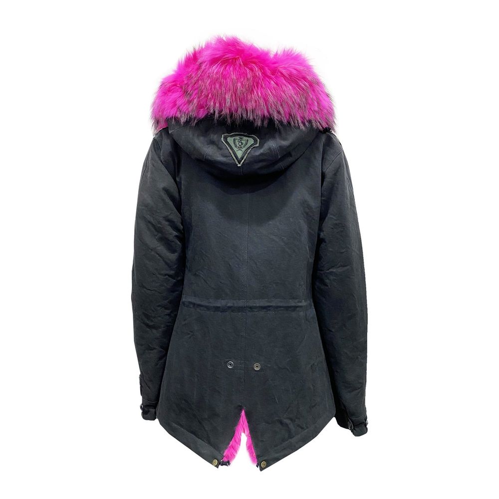 Canvas Embellished Parka Jacket