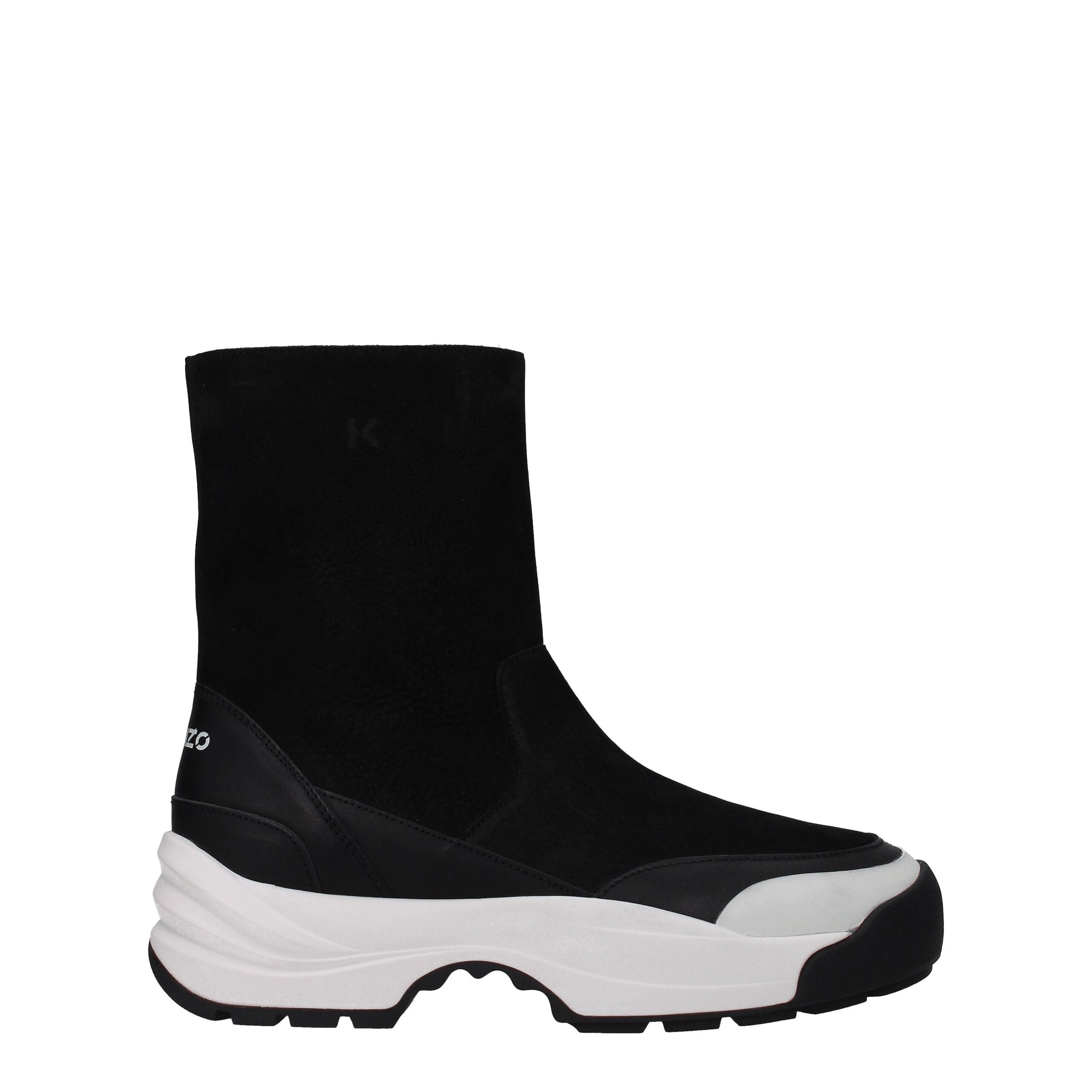 Black Leather Ankle Boots