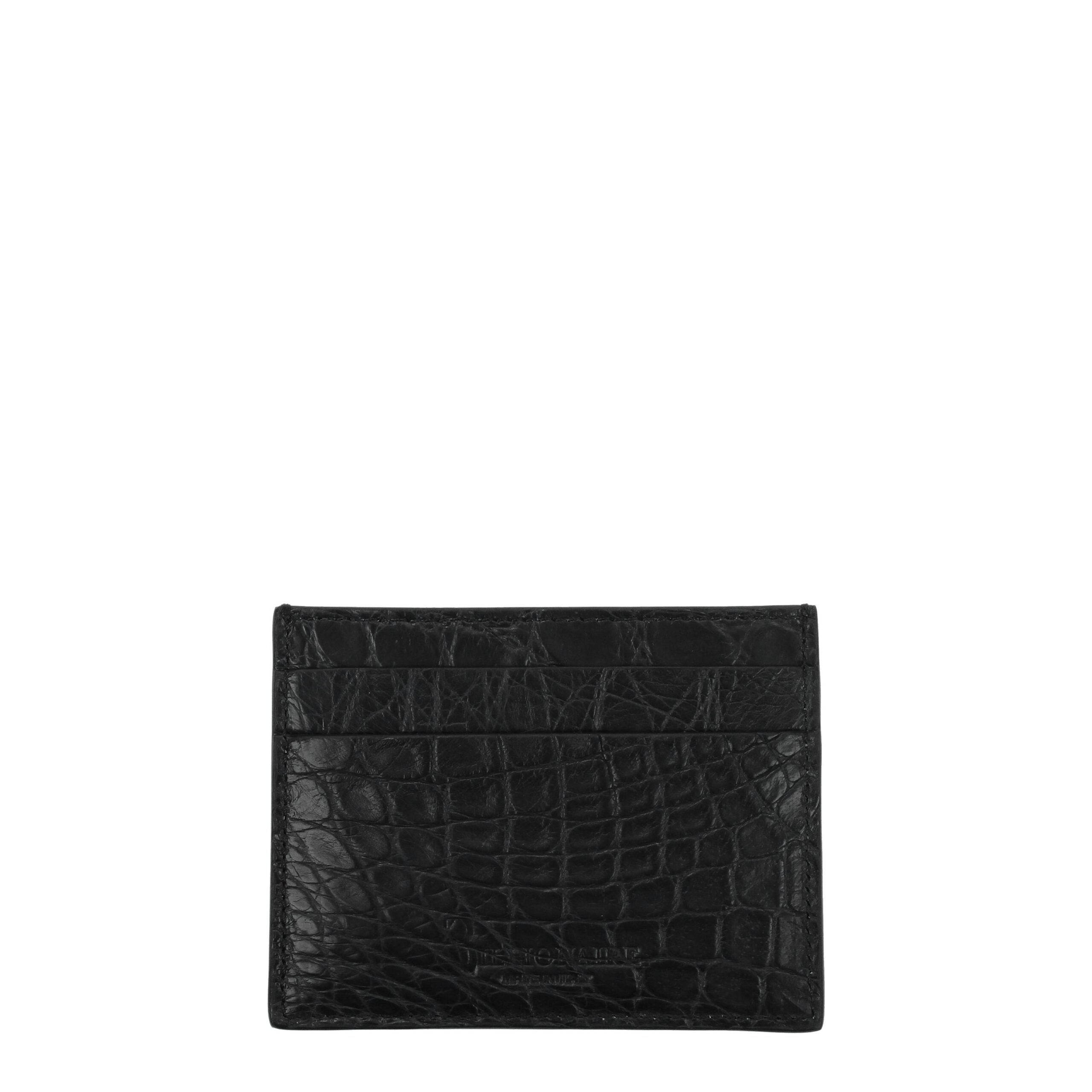 Black Crocodile Cardholders