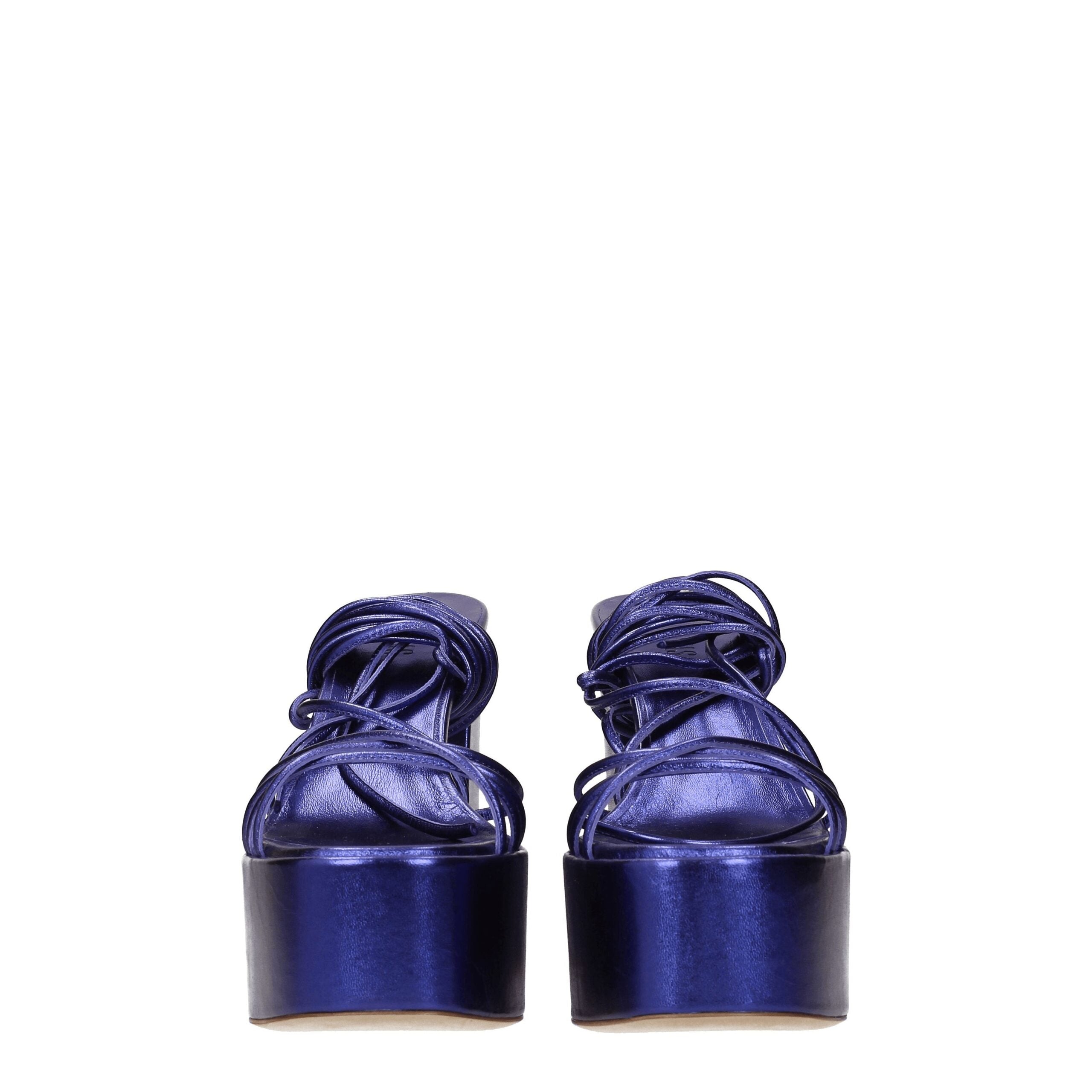Purple Leather Platforms