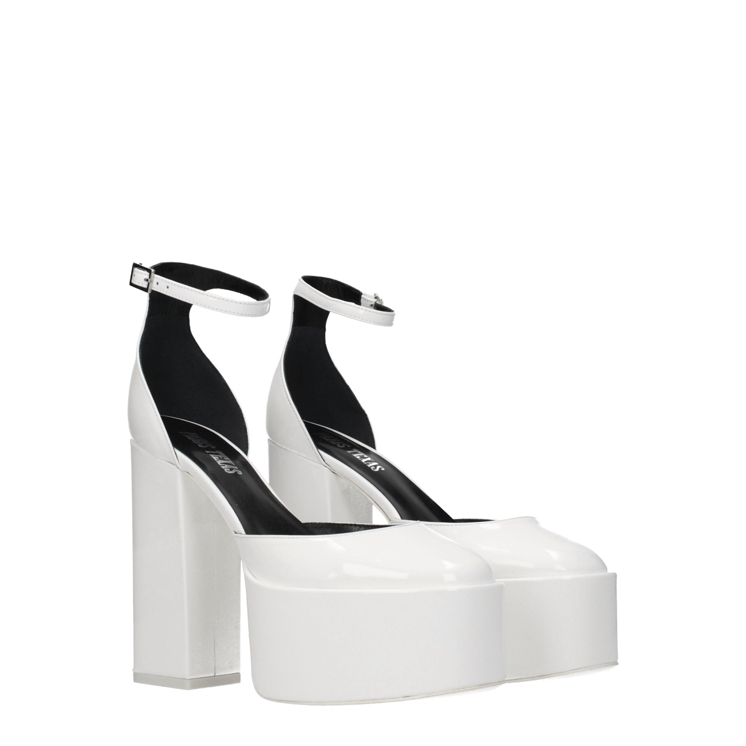 White Leather Platforms