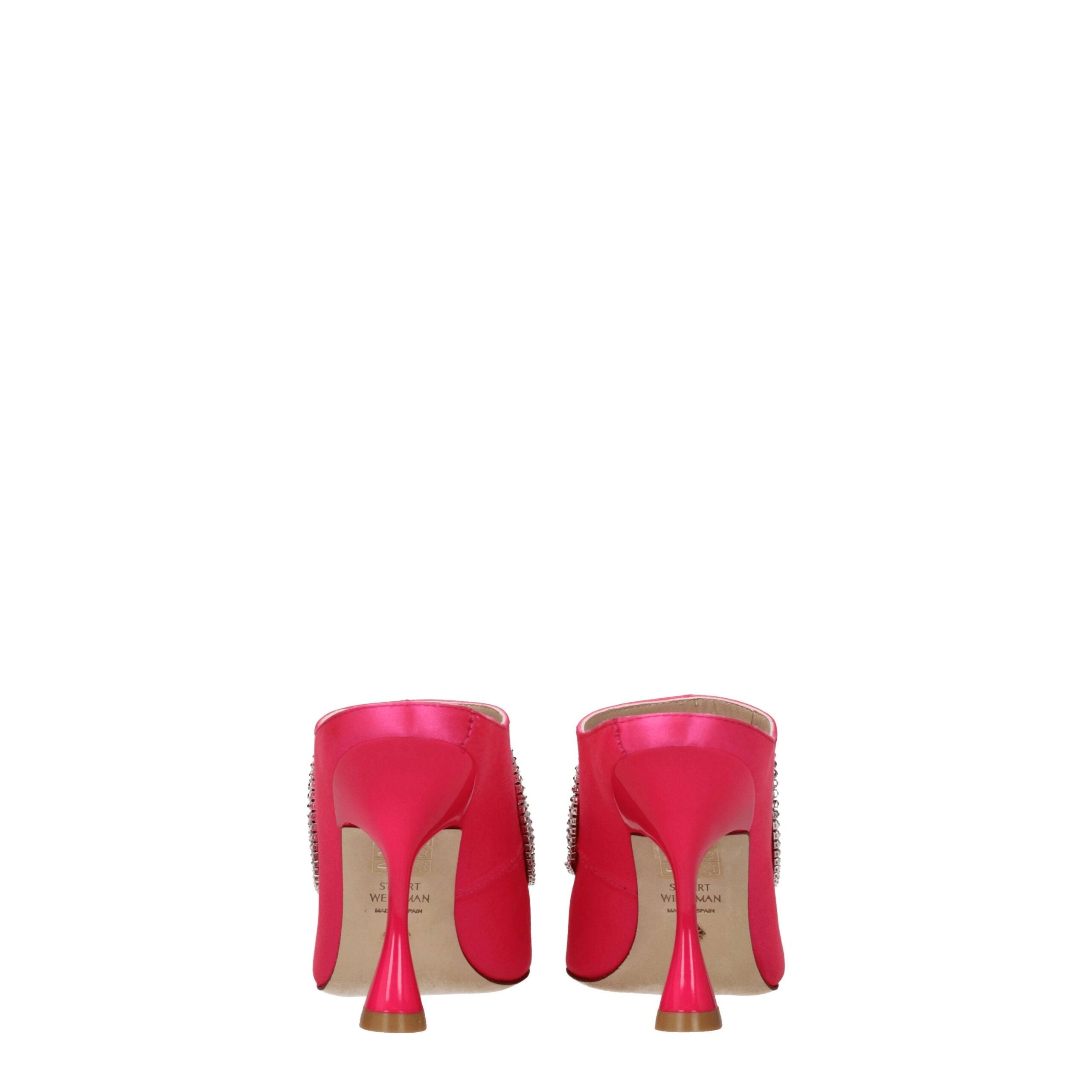 Pink Satin Stiletto Heels Sandals