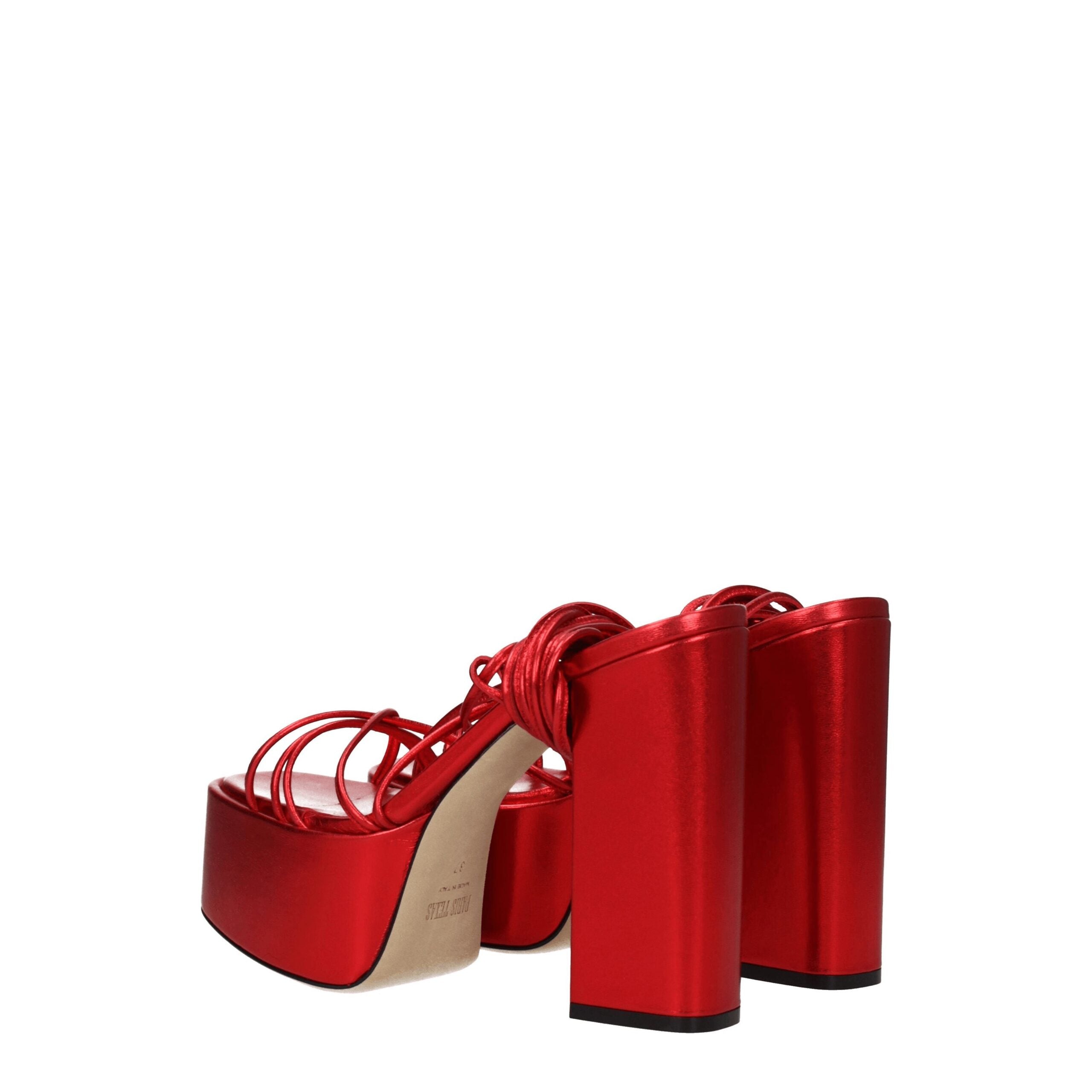 Red Leather Platforms