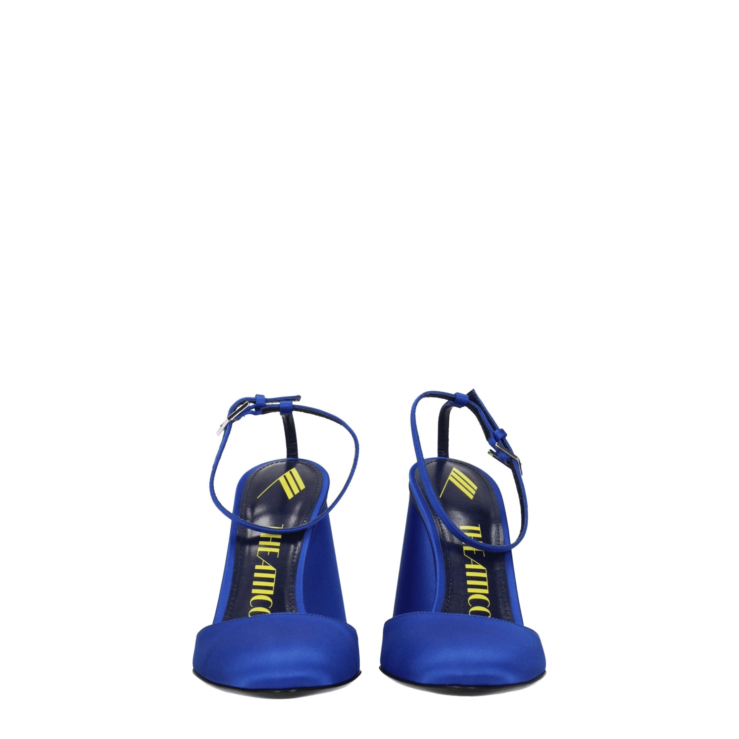 Blue Satin Platforms