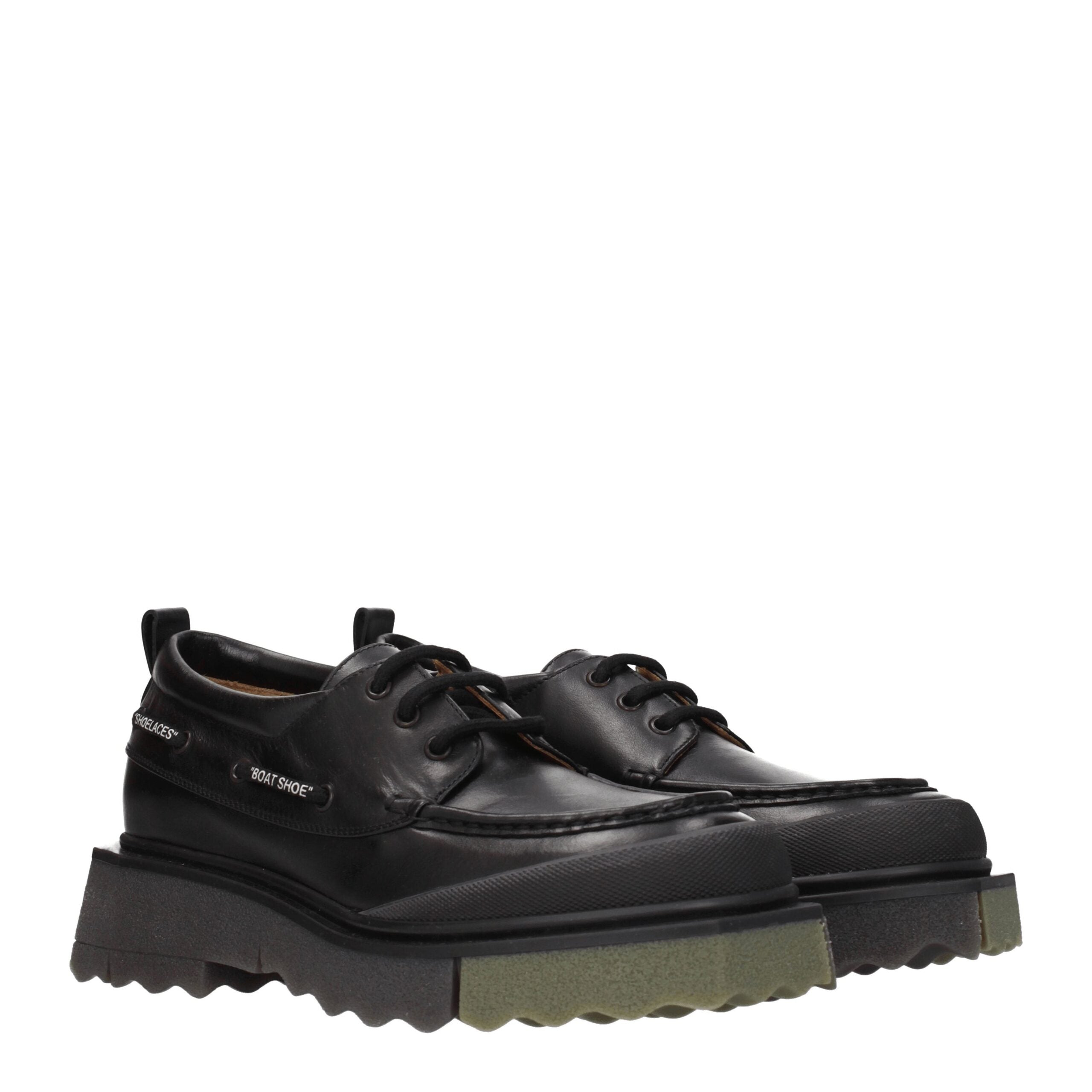 Black Leather Slip-On Loafers