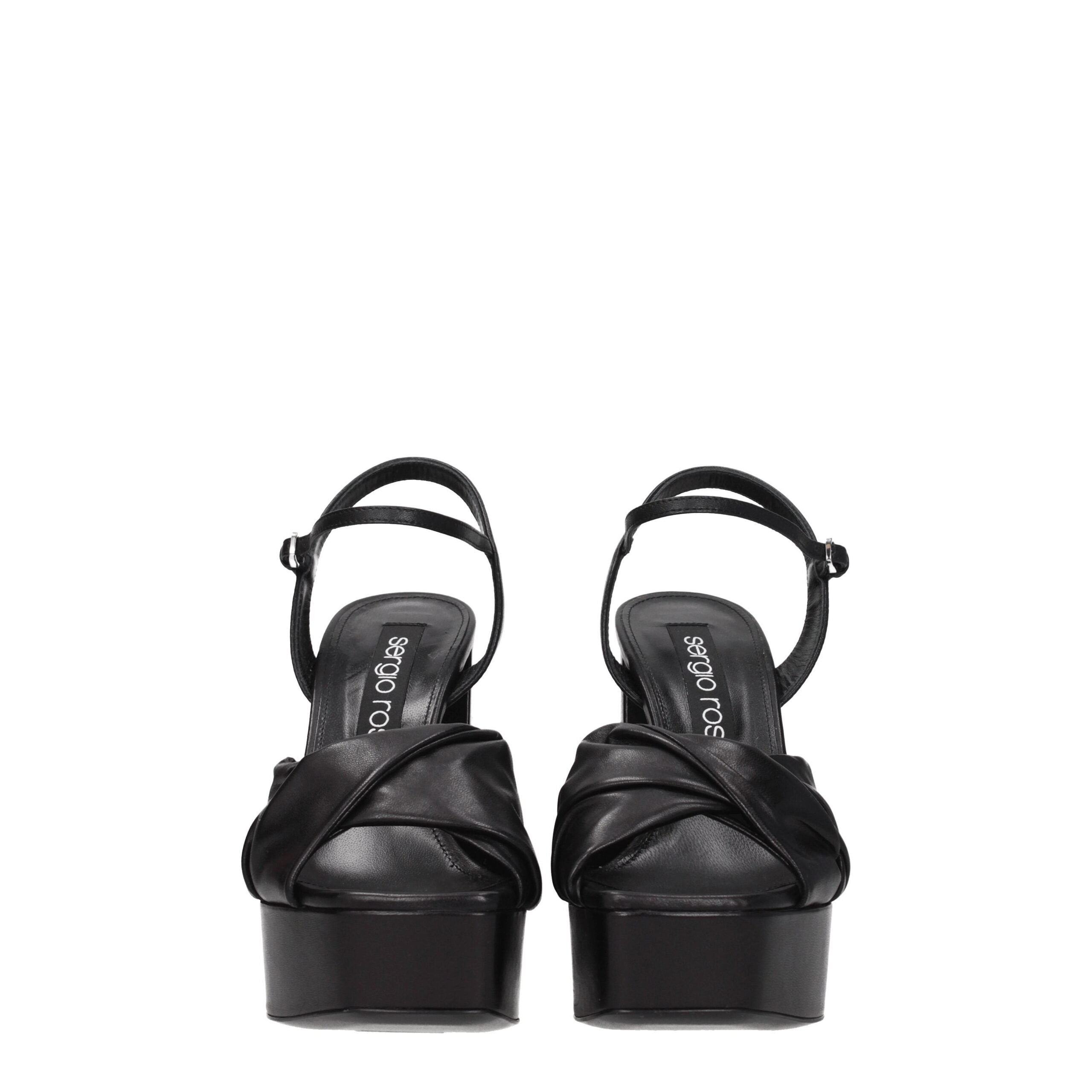 Black Leather Platforms