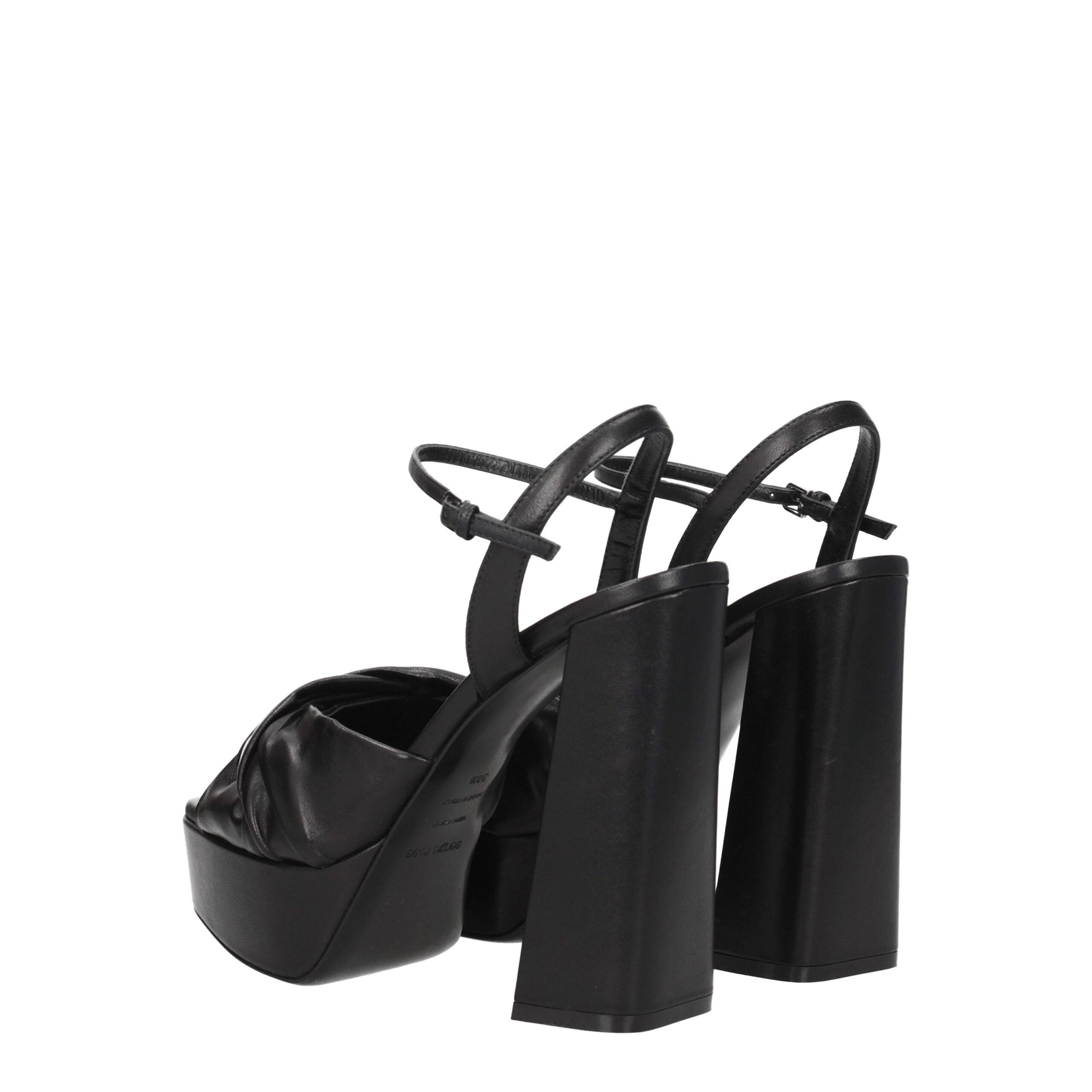 Black Leather Platforms