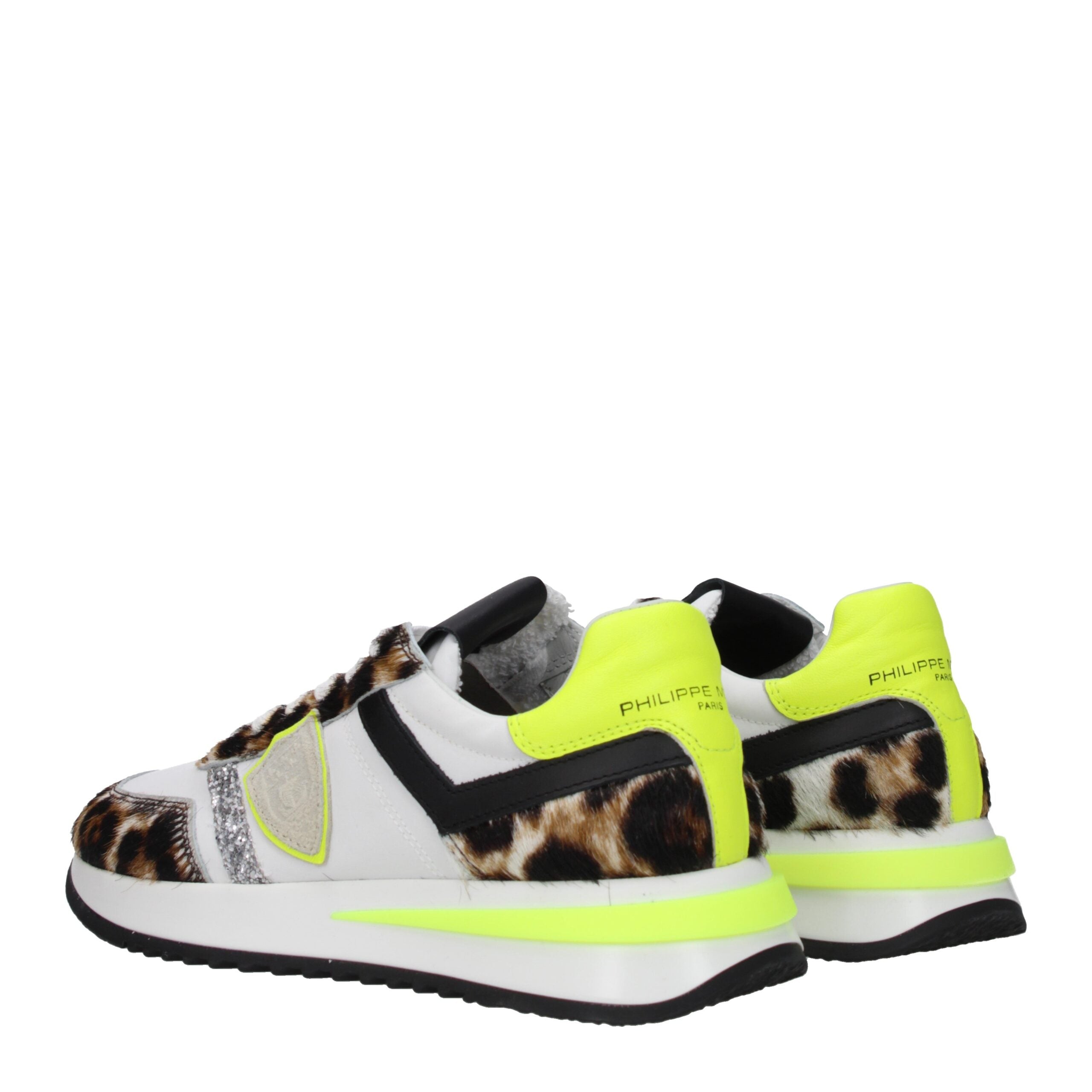 White Fabric Athletic Sneakers