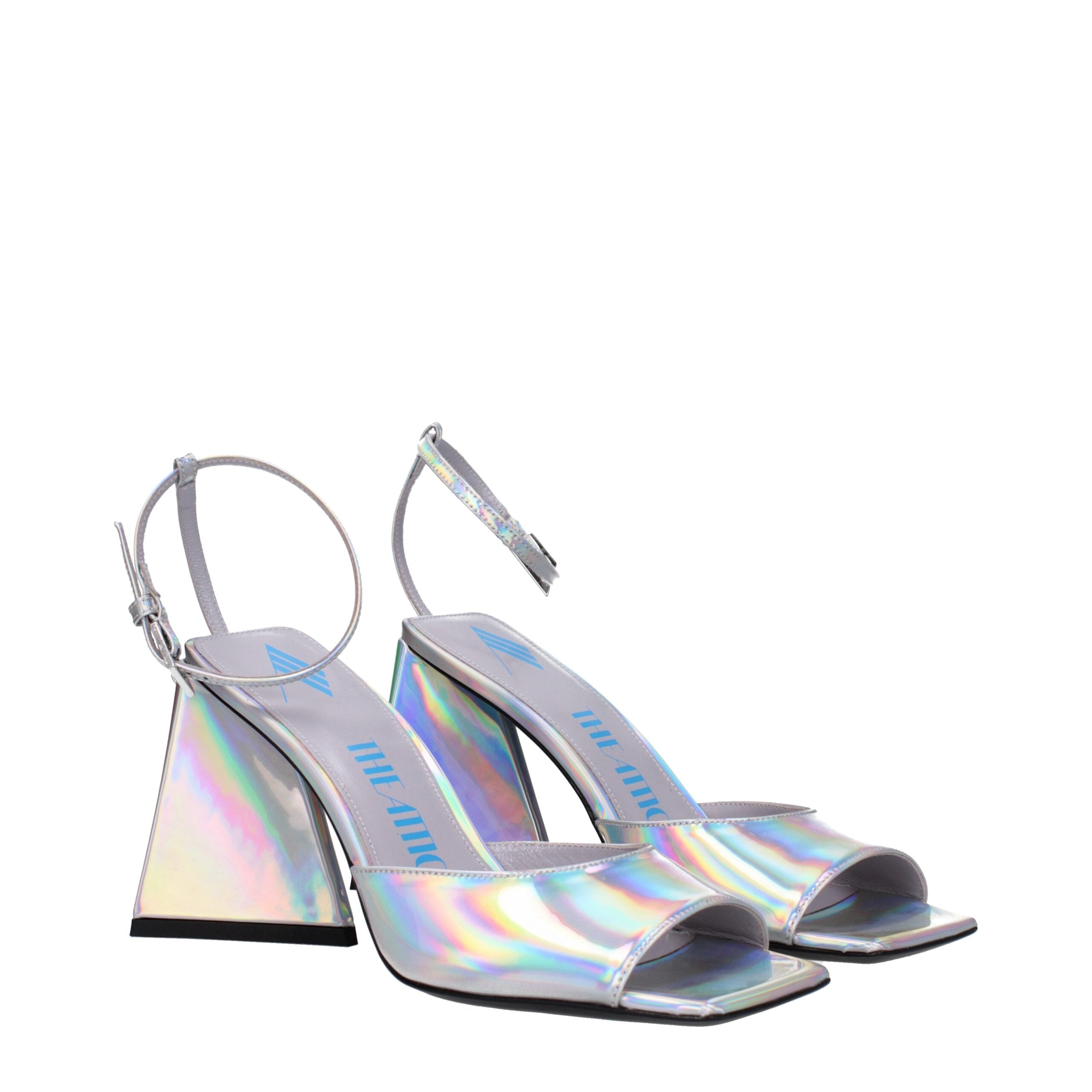 Gray Leather Platforms