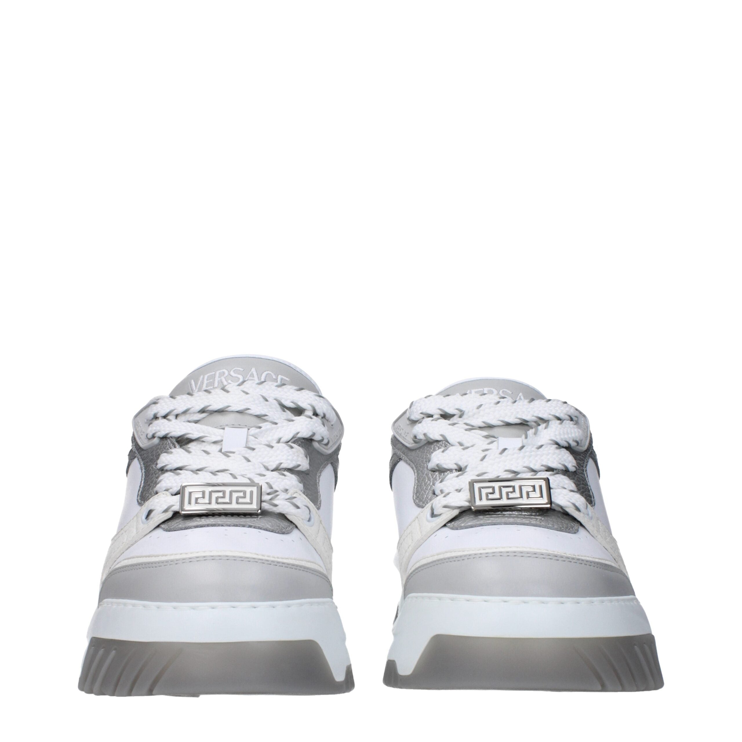 White Leather Chunky Sneakers