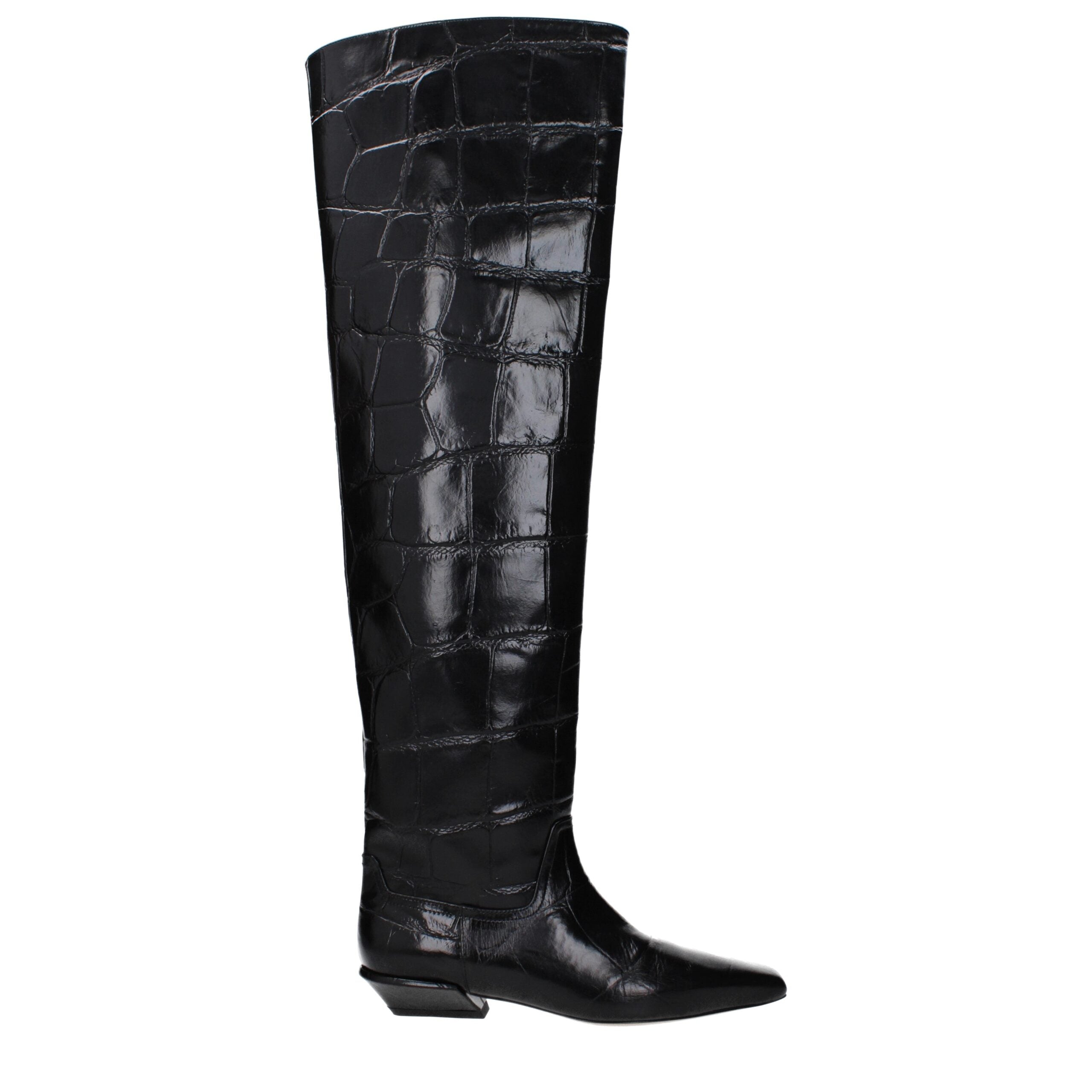 Black Leather Over The Knee