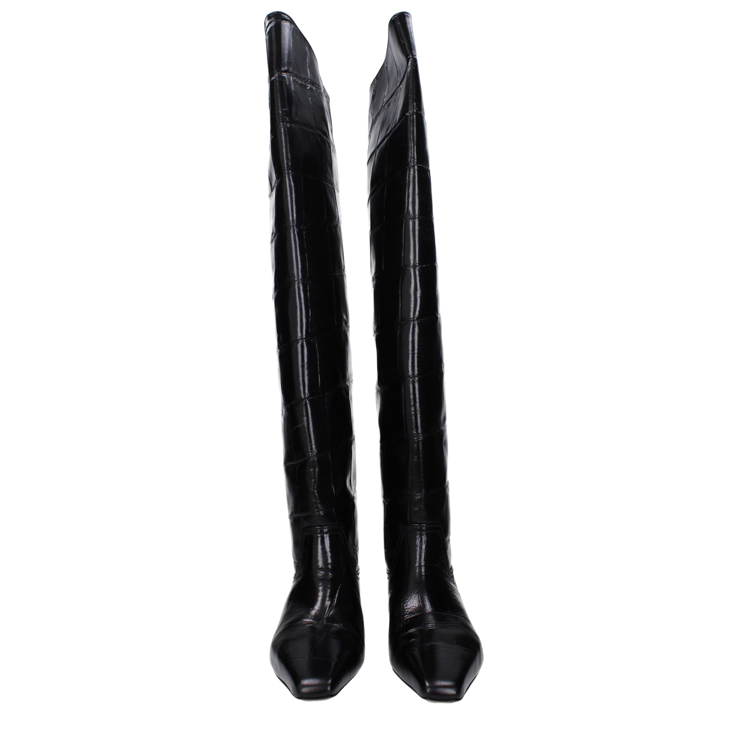 Black Leather Over The Knee