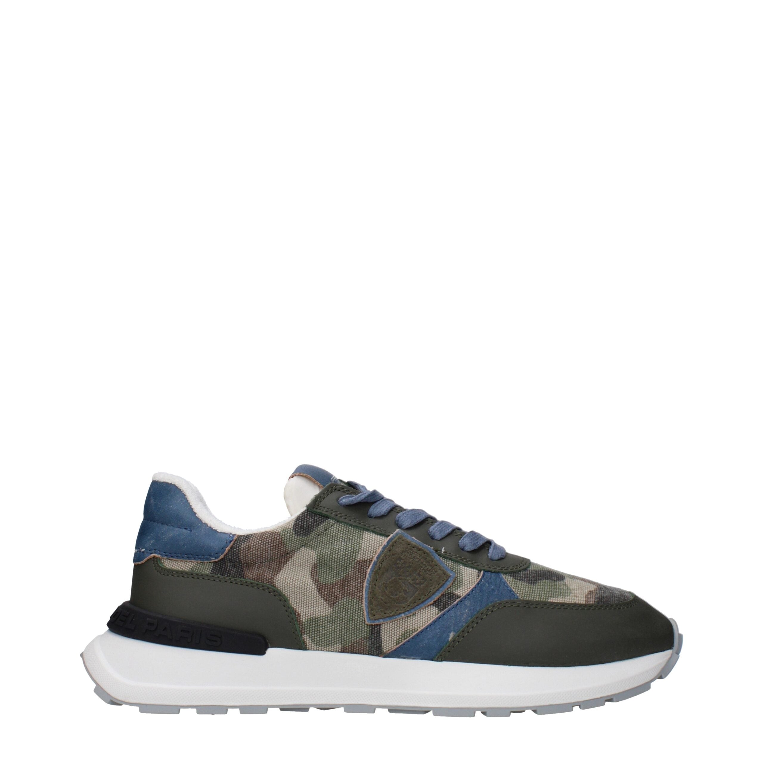 Green Fabric Athletic Sneakers