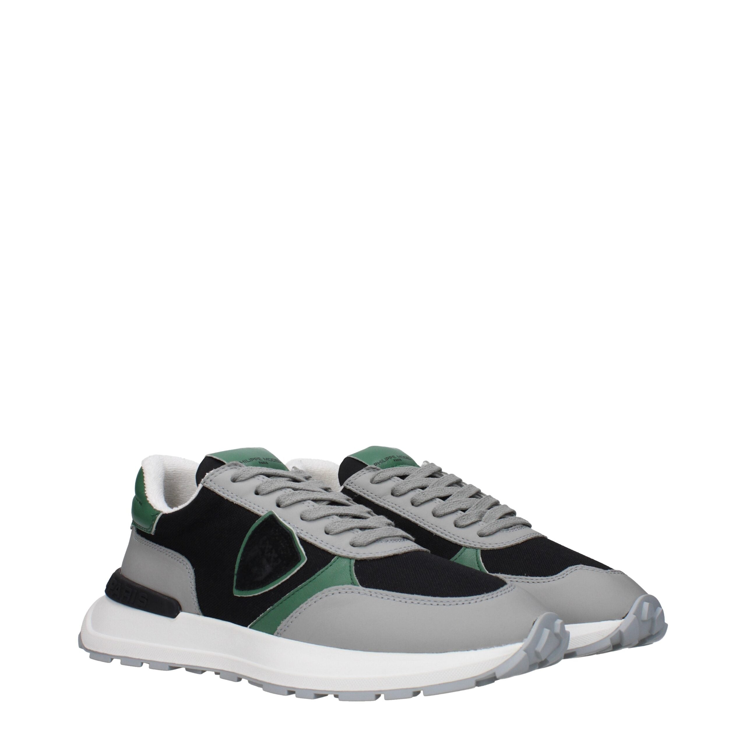 Black Fabric Athletic Sneakers