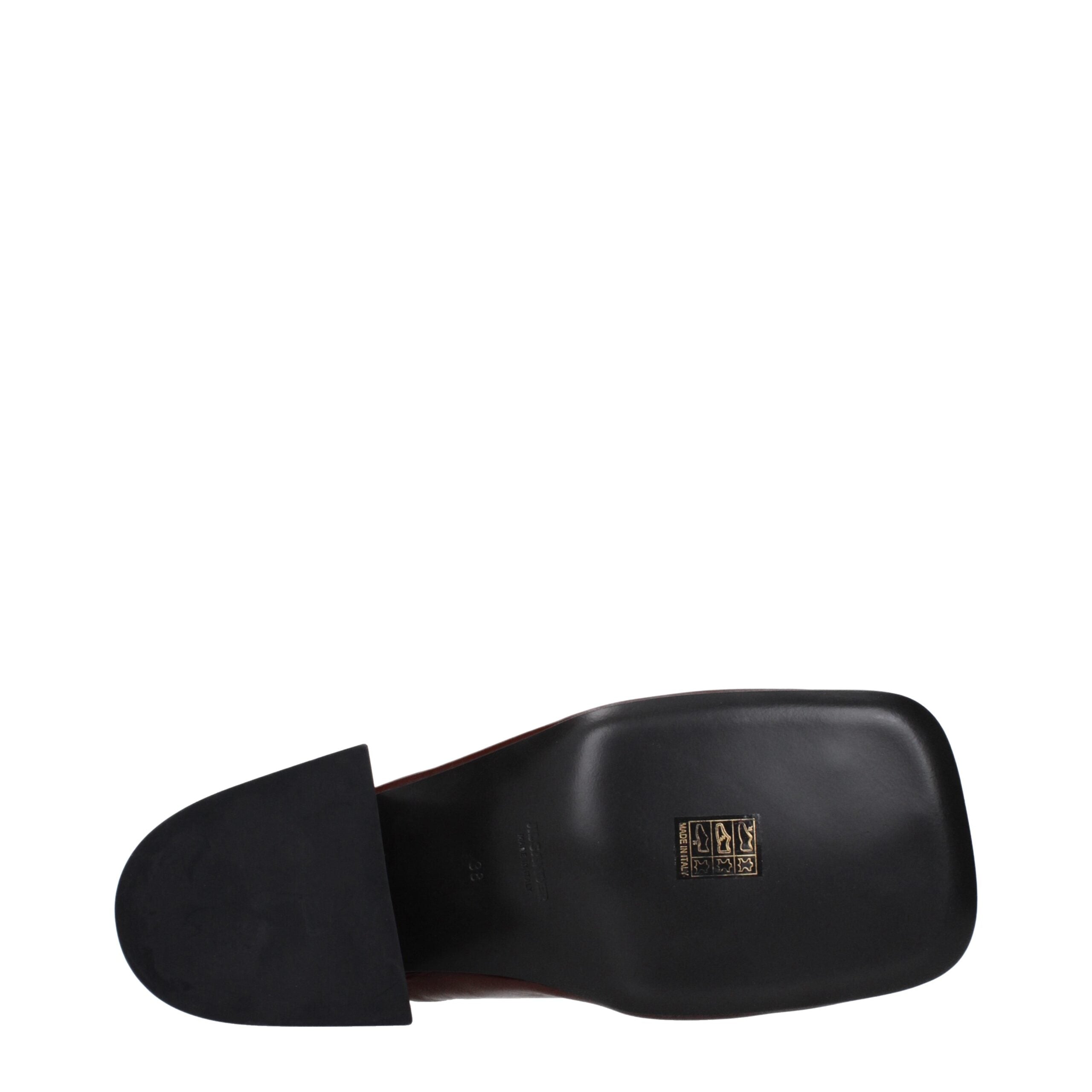 Red Leather Mules