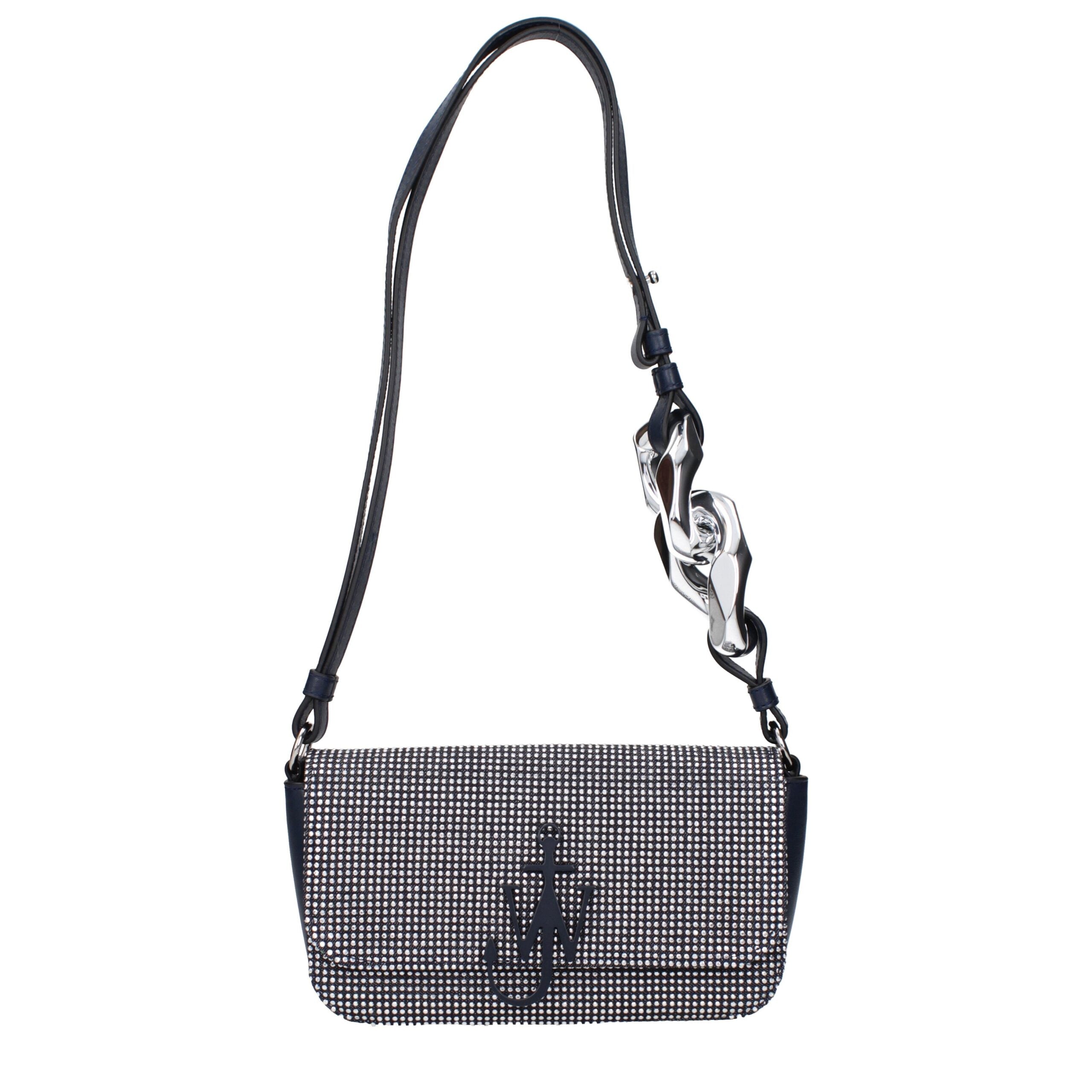 Blue Fabric Shoulder Bags