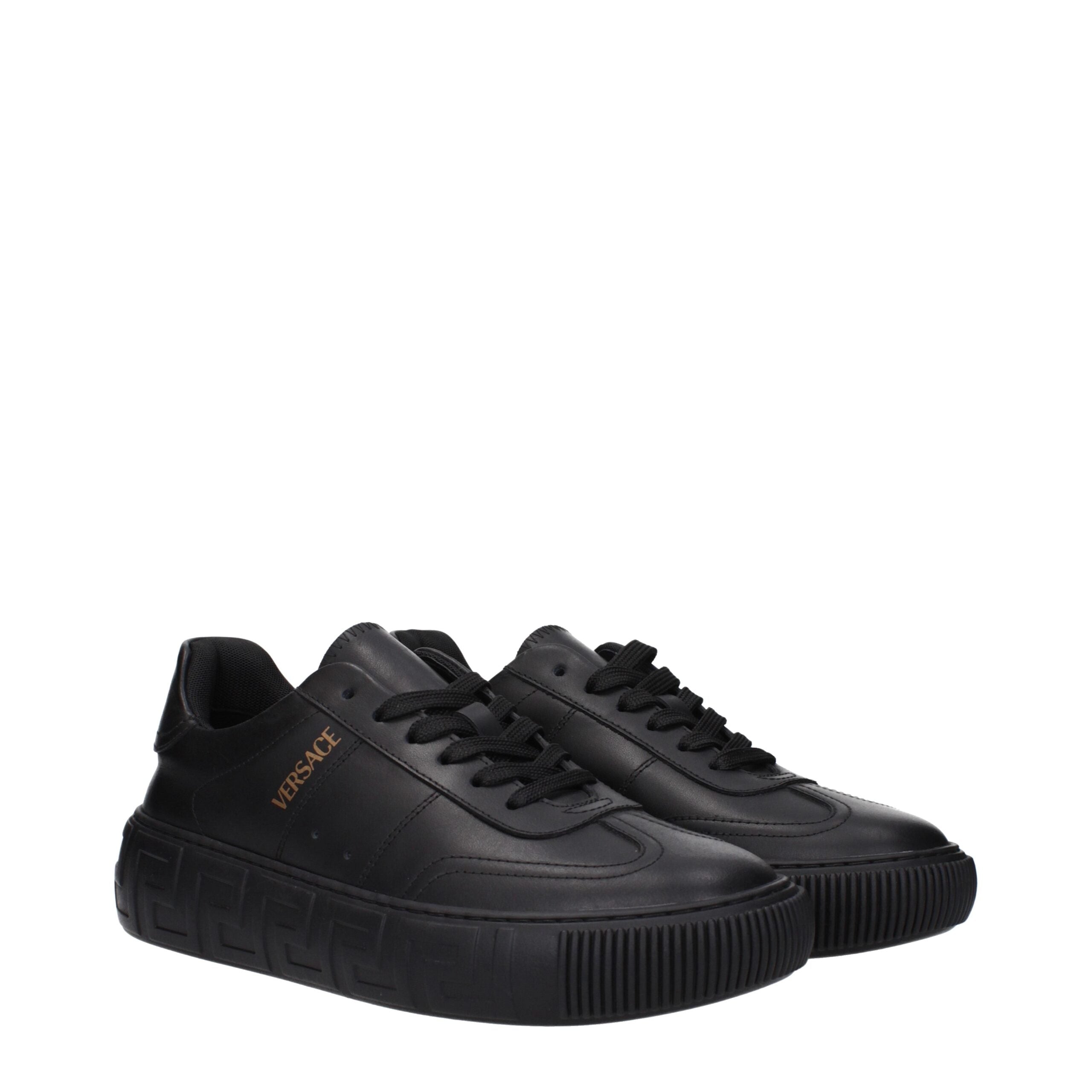 Black Leather Low Tops