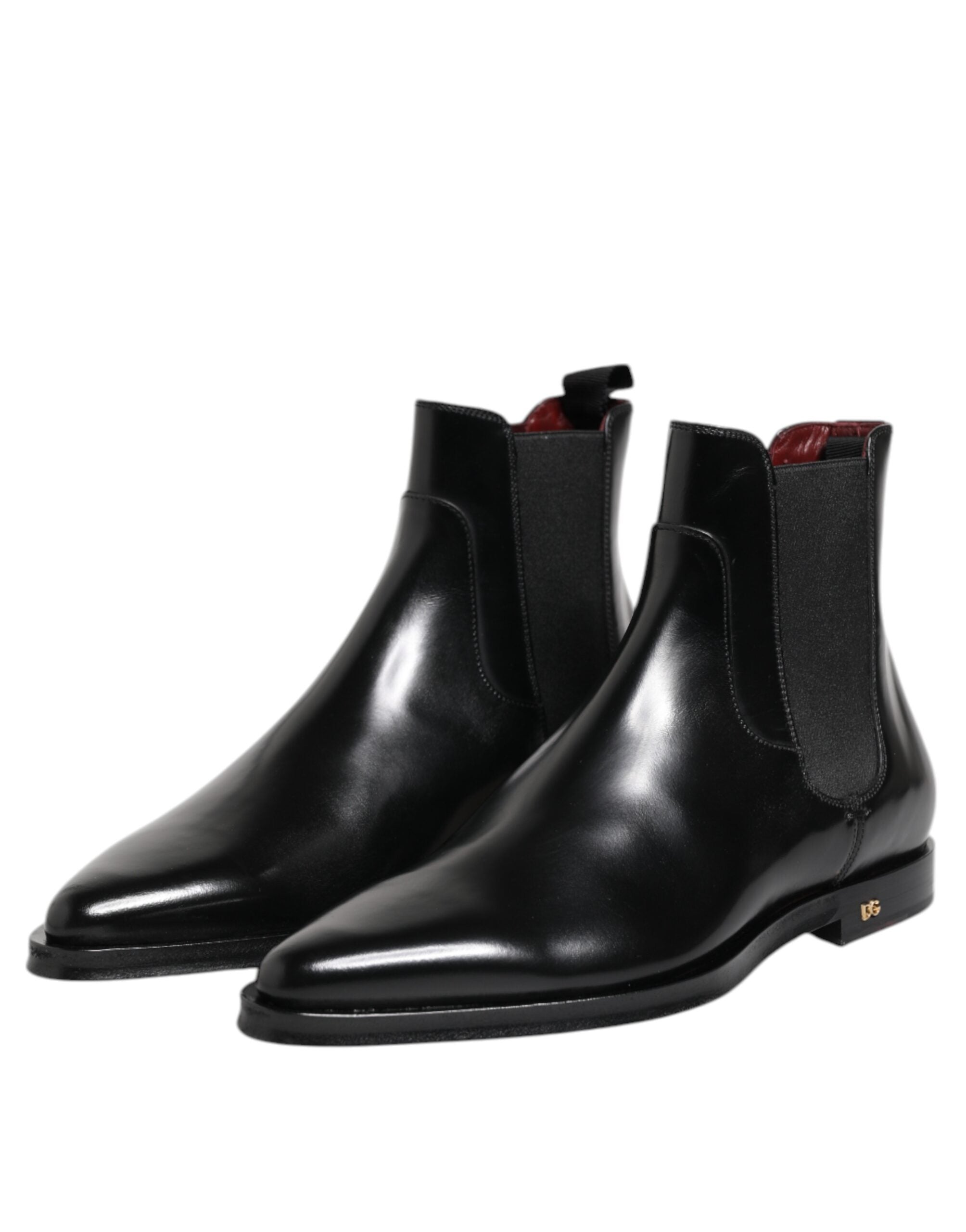 Black Leather MILLENIALS Mid Calf Boots Shoes